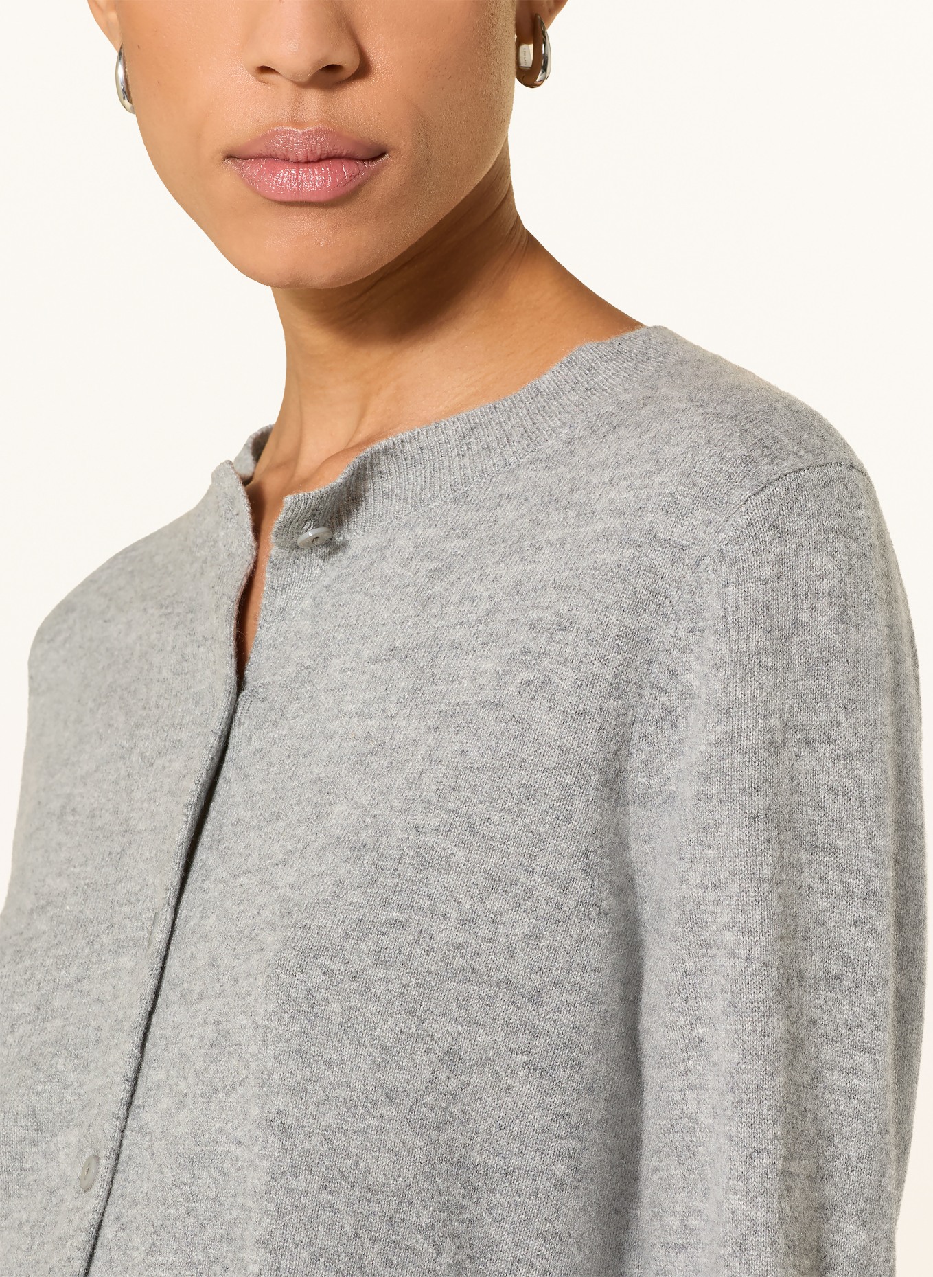 darling harbour Cashmere cardigan: GREY MELANGE