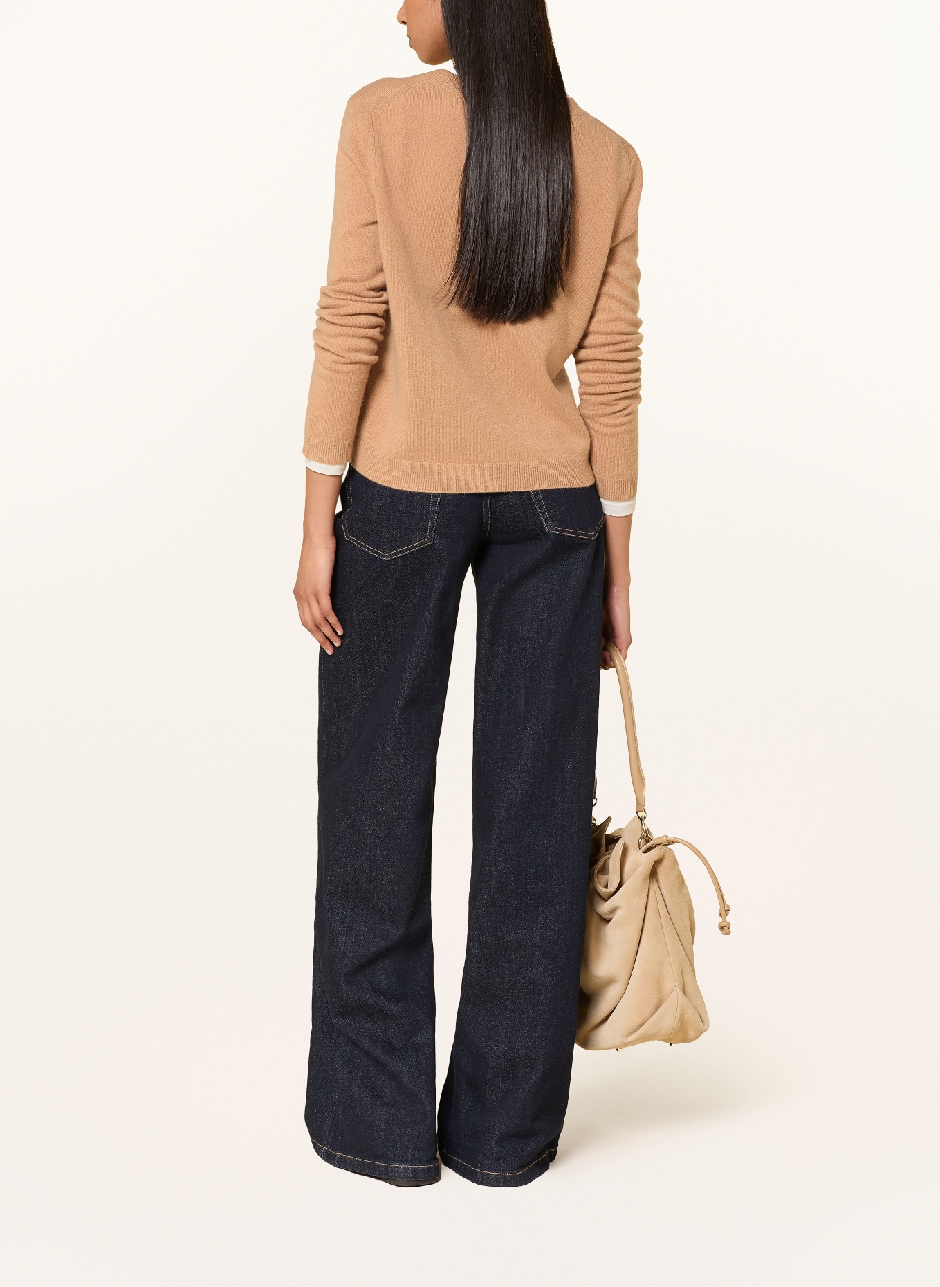 darling harbour Strikjakke i kashmir: CAMEL