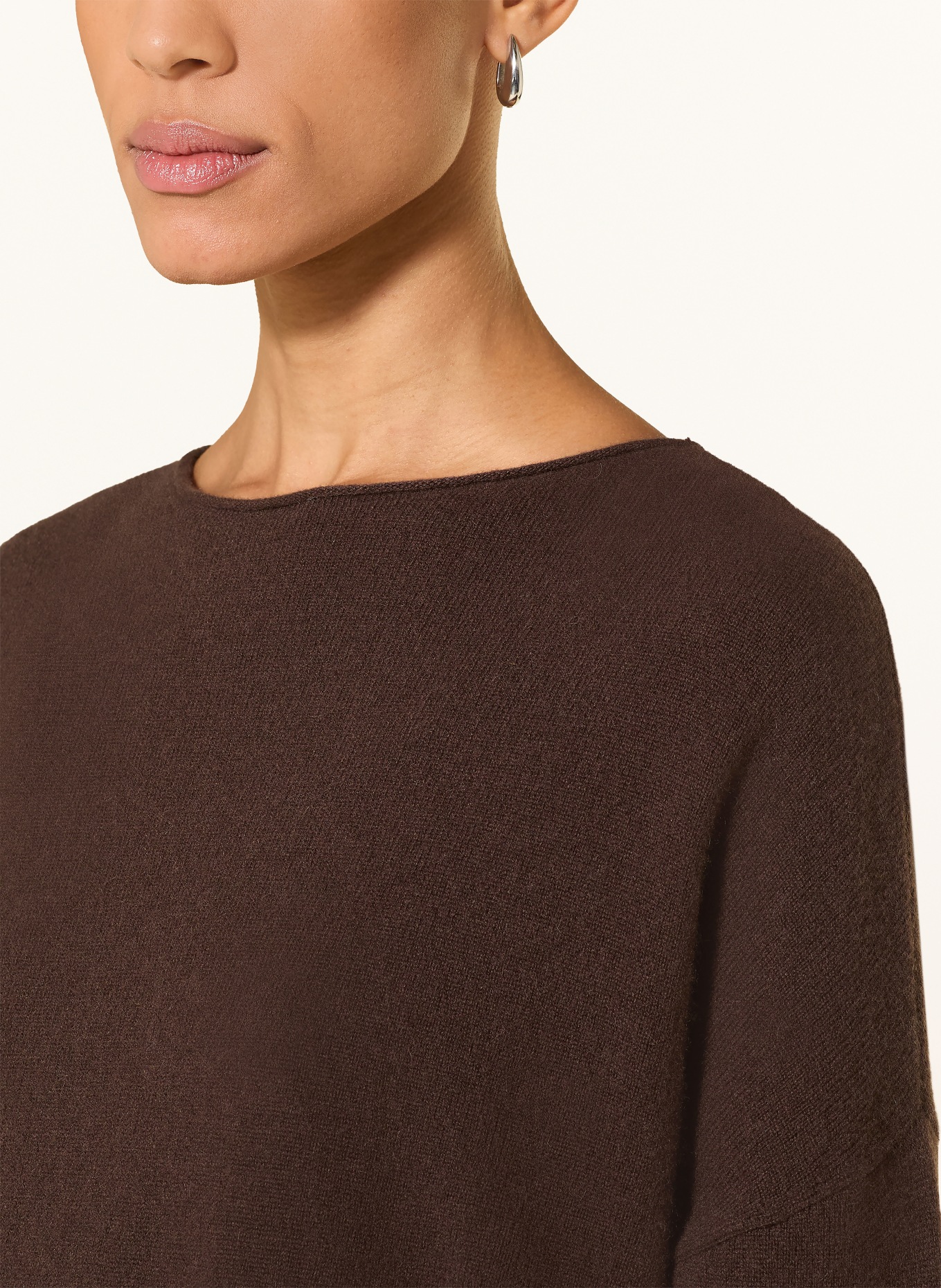 darling harbour Cashmere sweater: DARK BROWN