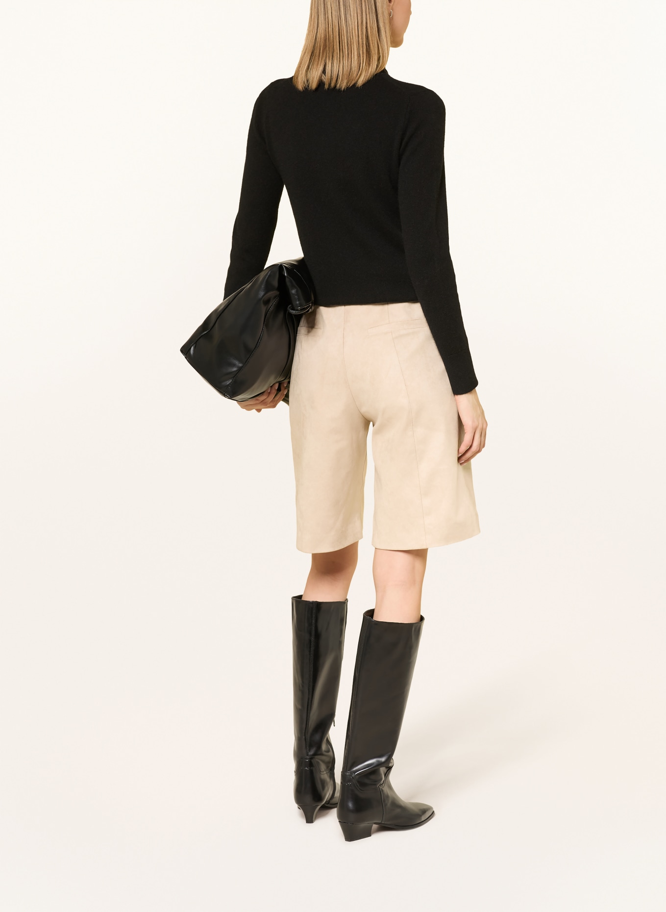 darling harbour Rollkragenpullover aus Cashmere: BLACK