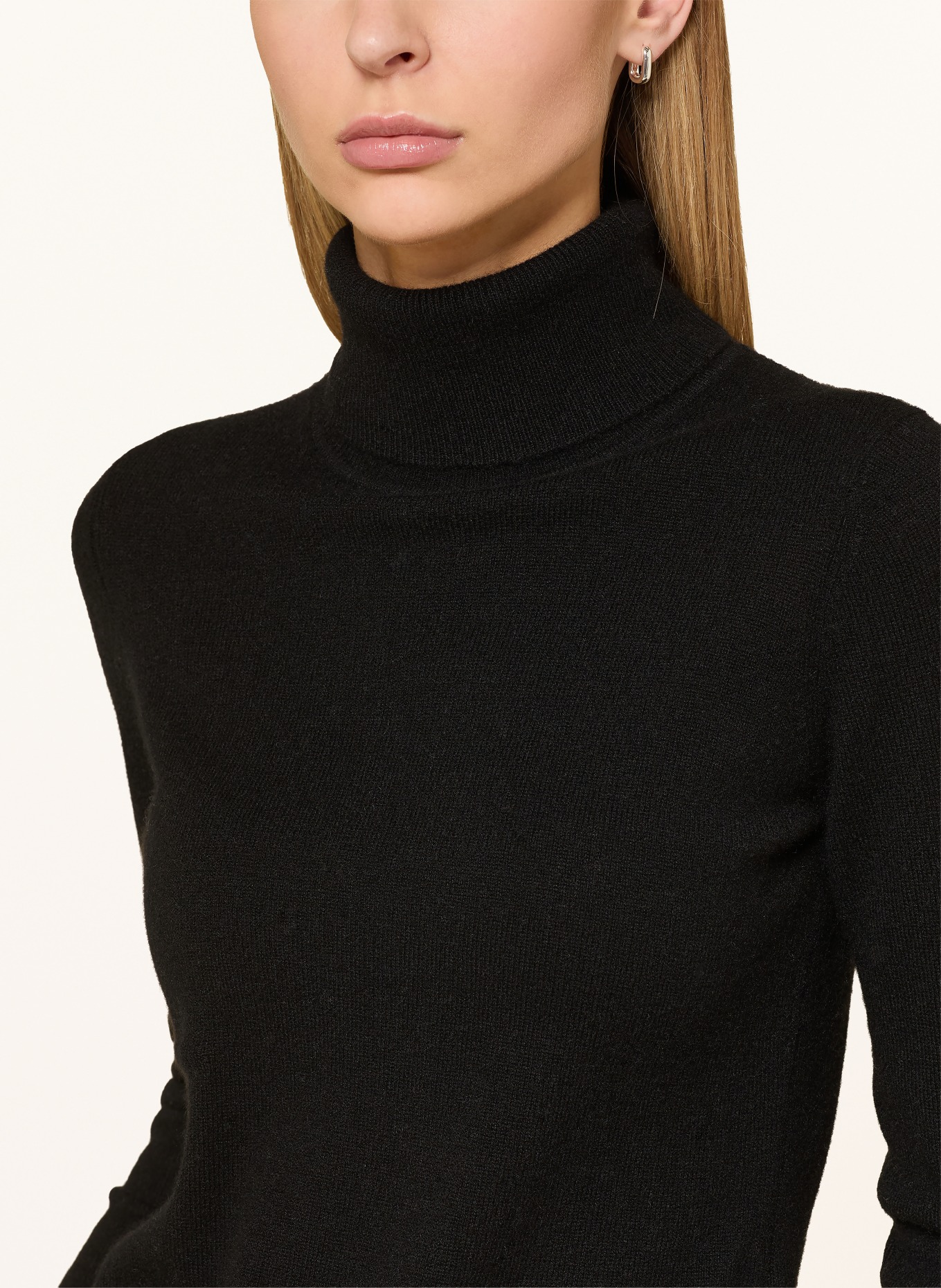 darling harbour Rollkragenpullover aus Cashmere: BLACK