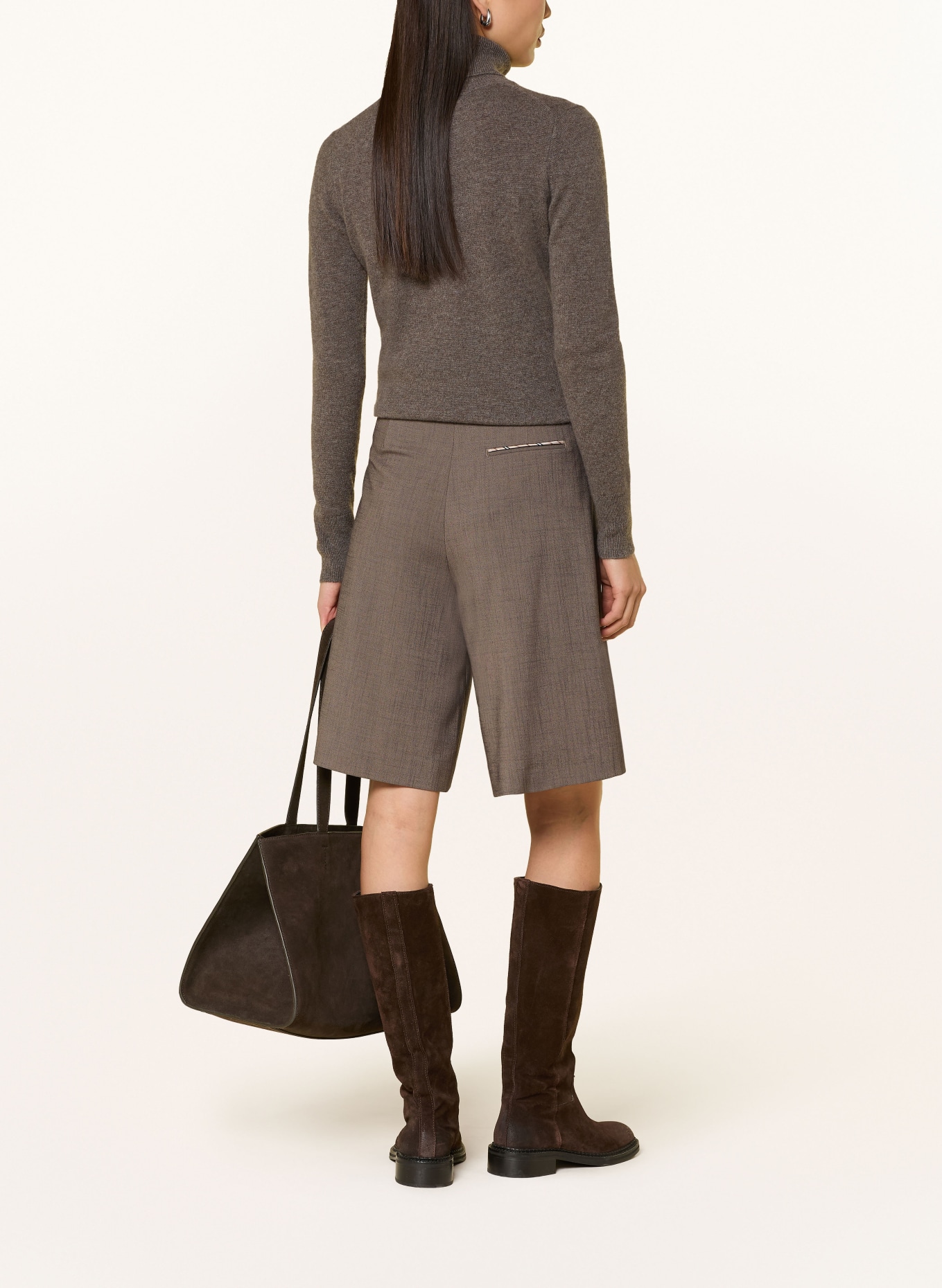 darling harbour Rollkragenpullover aus Cashmere: TAUPE
