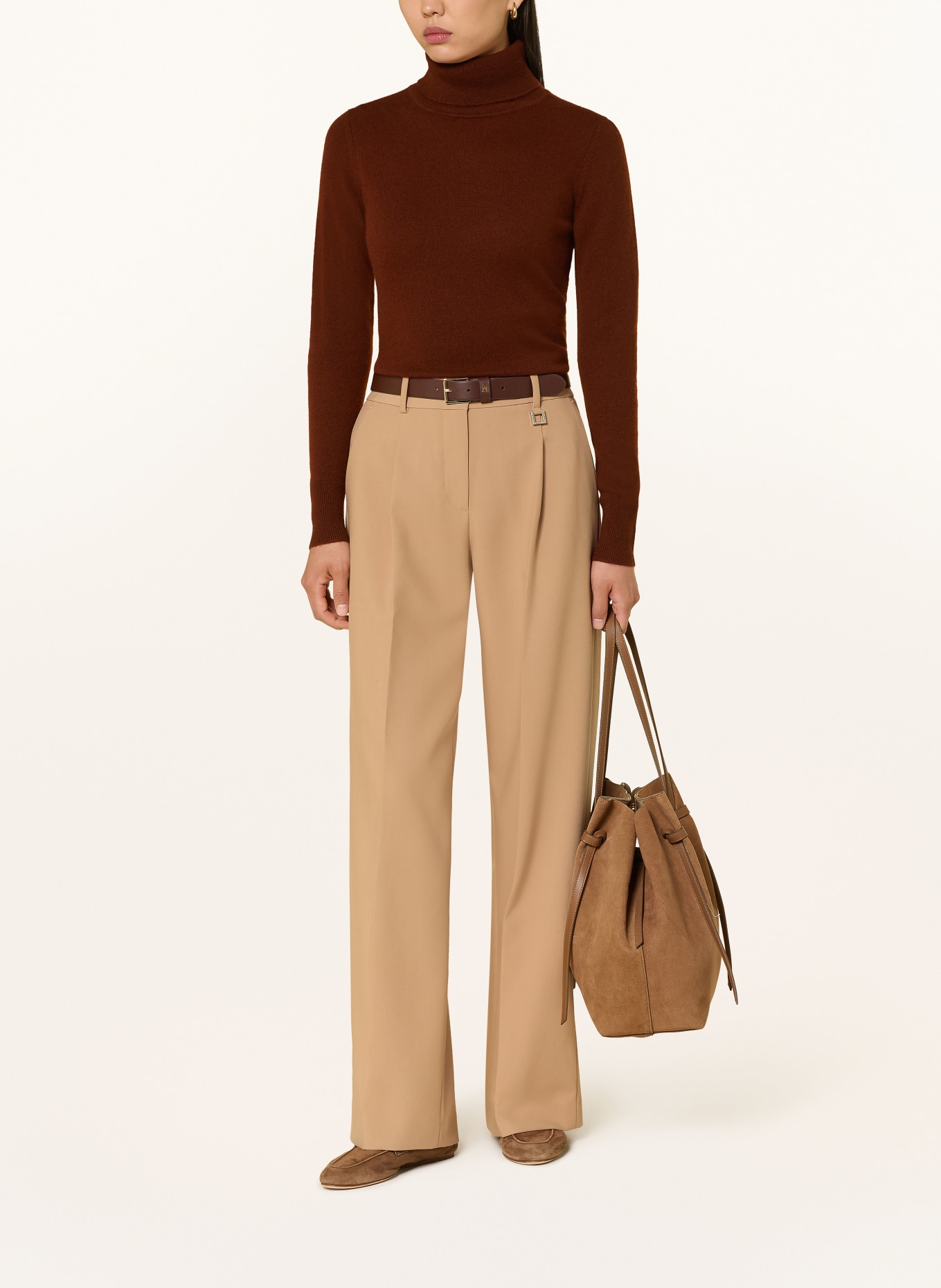 darling harbour Rollkragenpullover aus Cashmere: DUNKELROT