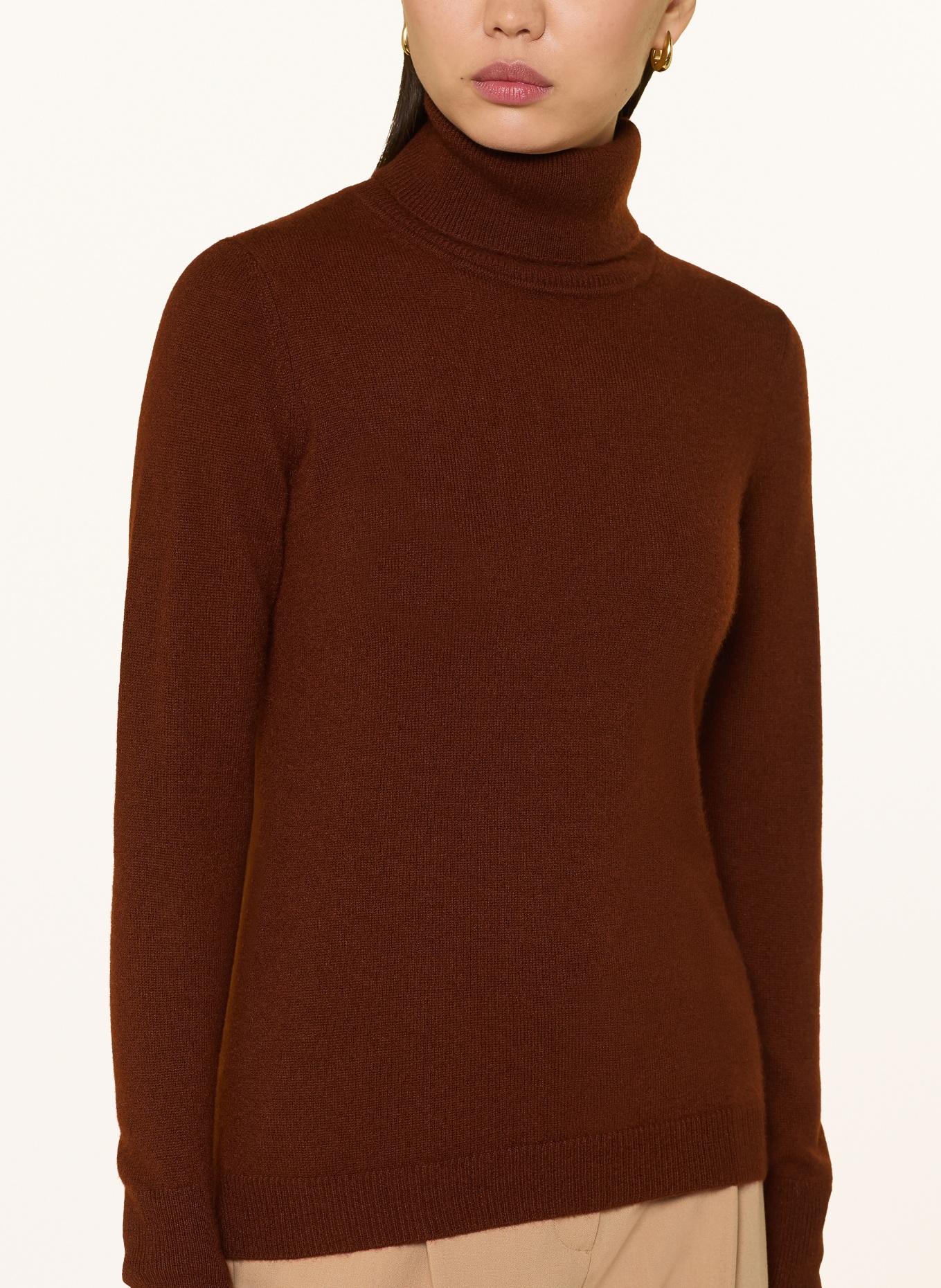 darling harbour Rollkragenpullover aus Cashmere: DUNKELROT