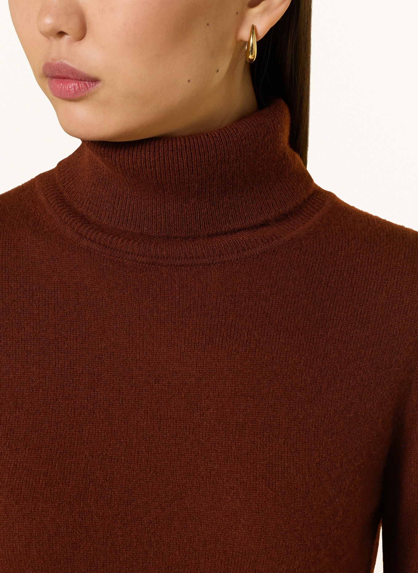 darling harbour Rollkragenpullover aus Cashmere: DUNKELROT