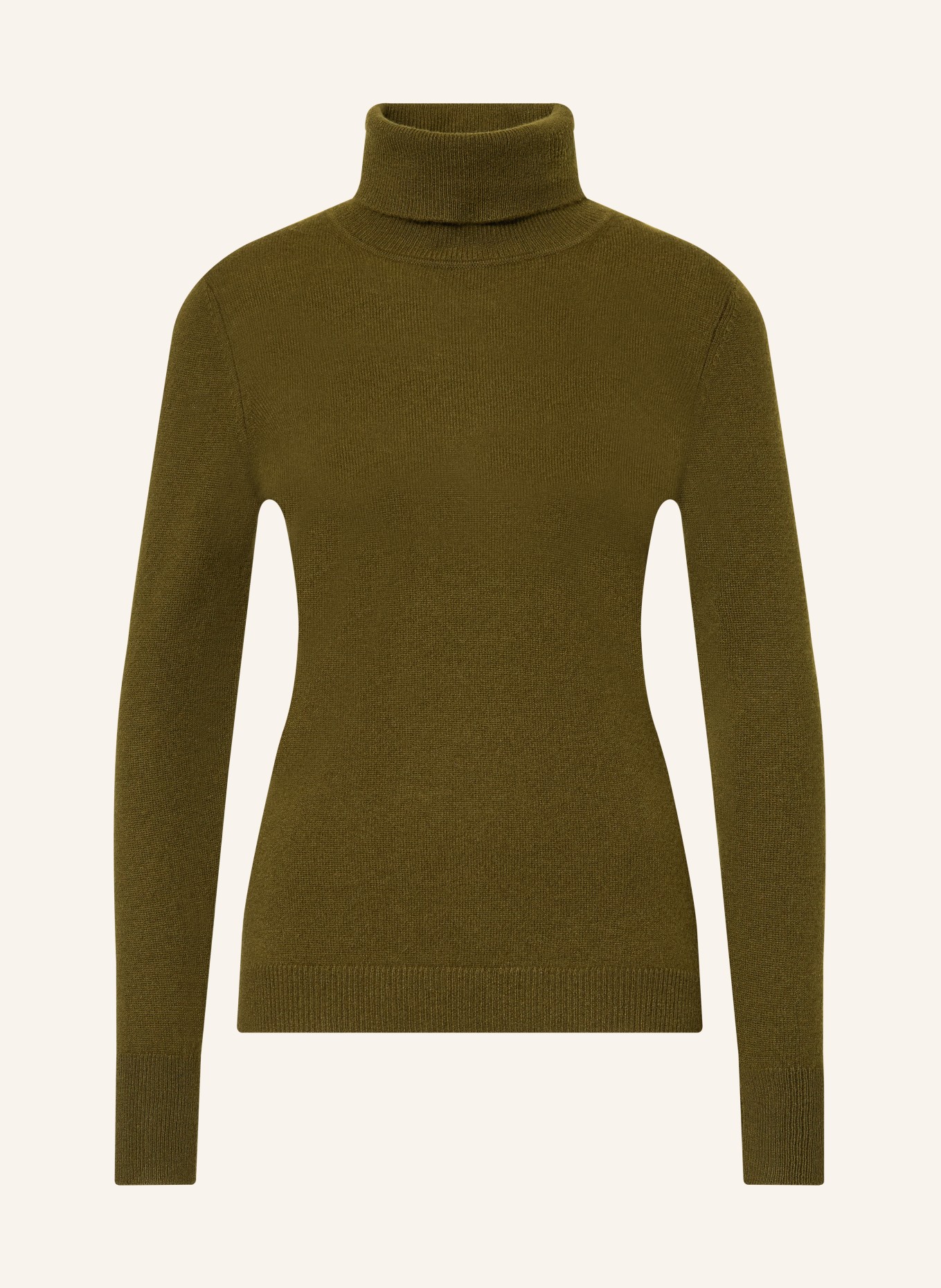darling harbour Rollkragenpullover aus Cashmere: OLIVE
