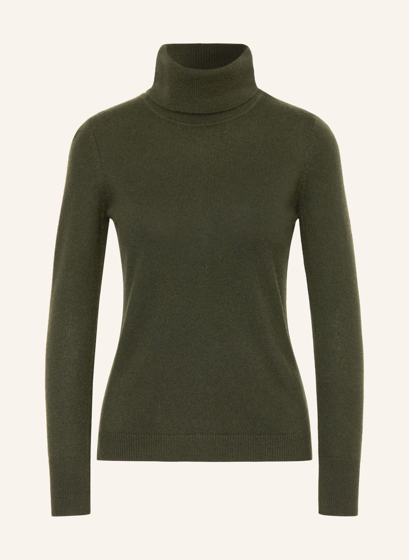darling harbour Rollkragenpullover aus Cashmere: FOREST GREEN