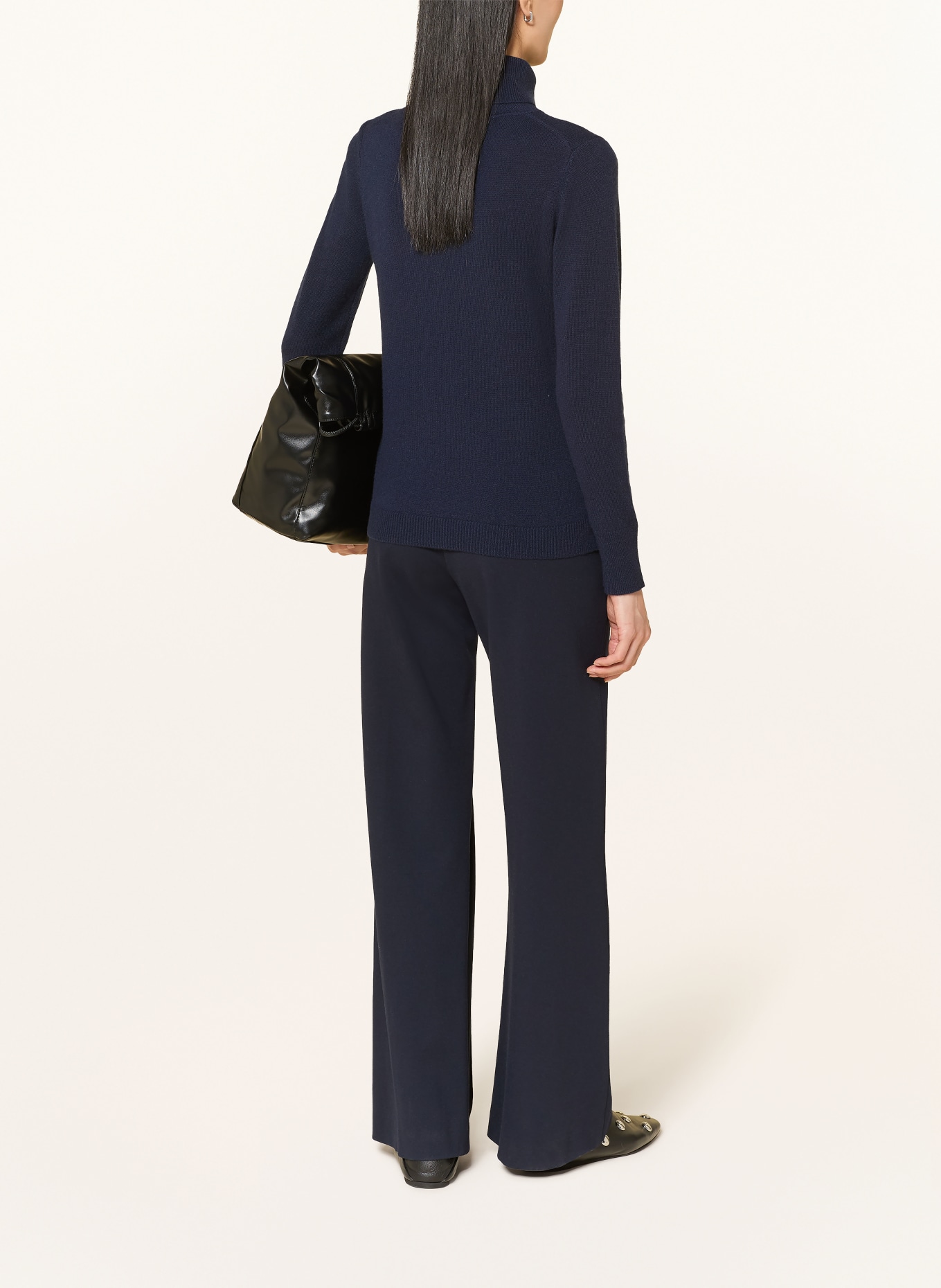 darling harbour Rollkragenpullover aus Cashmere: NAVY