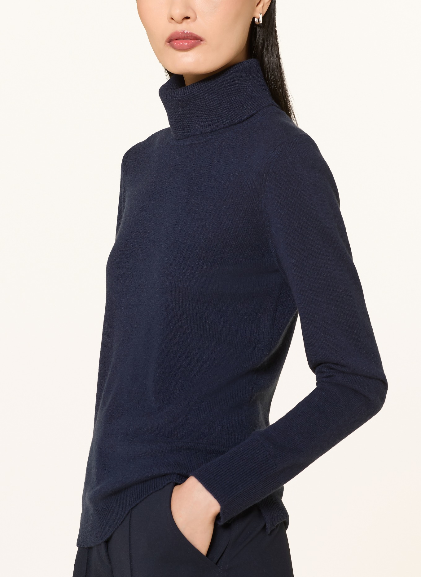 darling harbour Rollkragenpullover aus Cashmere: NAVY