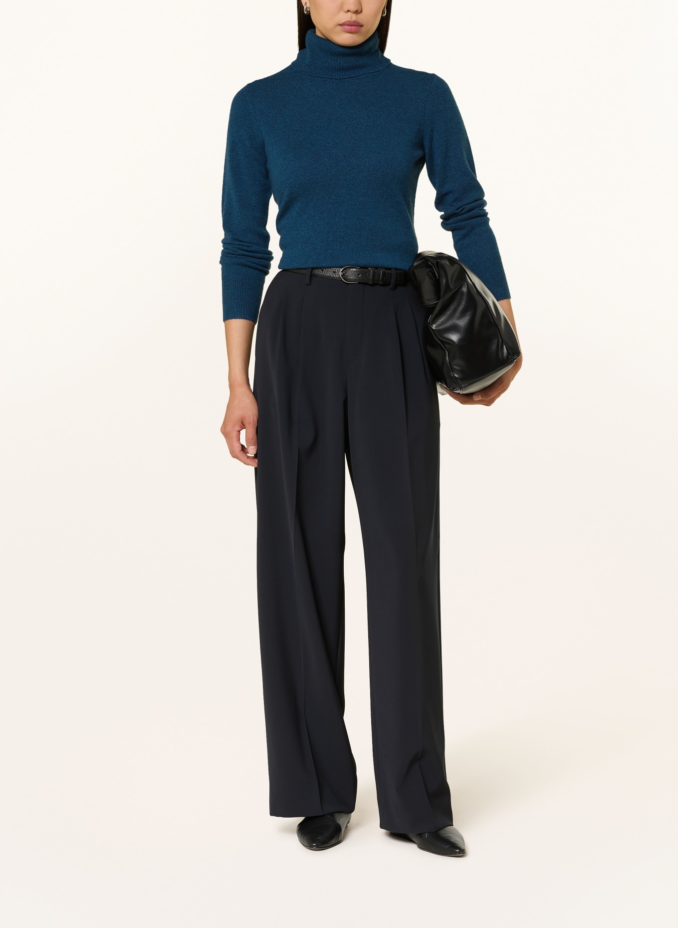 darling harbour Rollkragenpullover aus Cashmere: BLAU