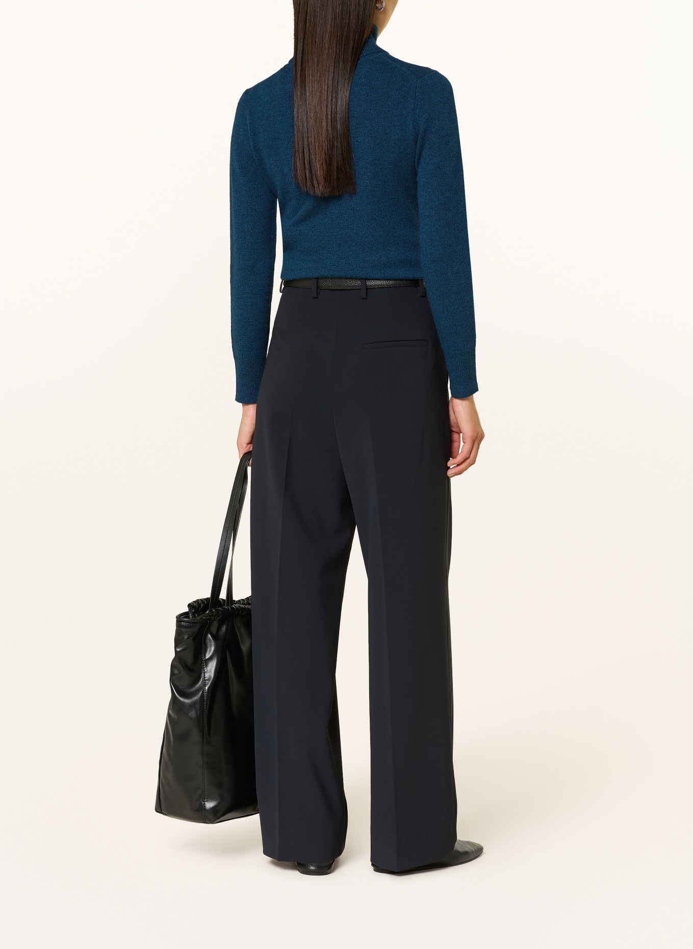 darling harbour Rollkragenpullover aus Cashmere: BLAU