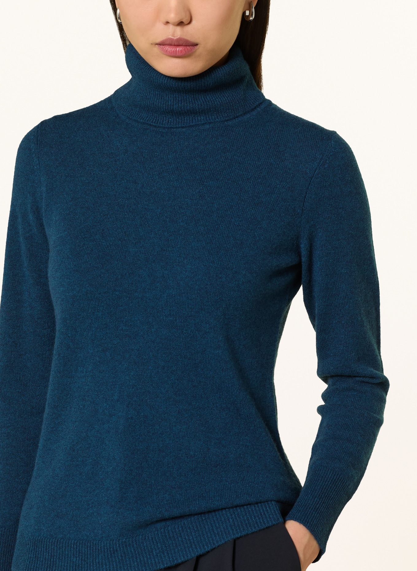 darling harbour Rollkragenpullover aus Cashmere: BLAU