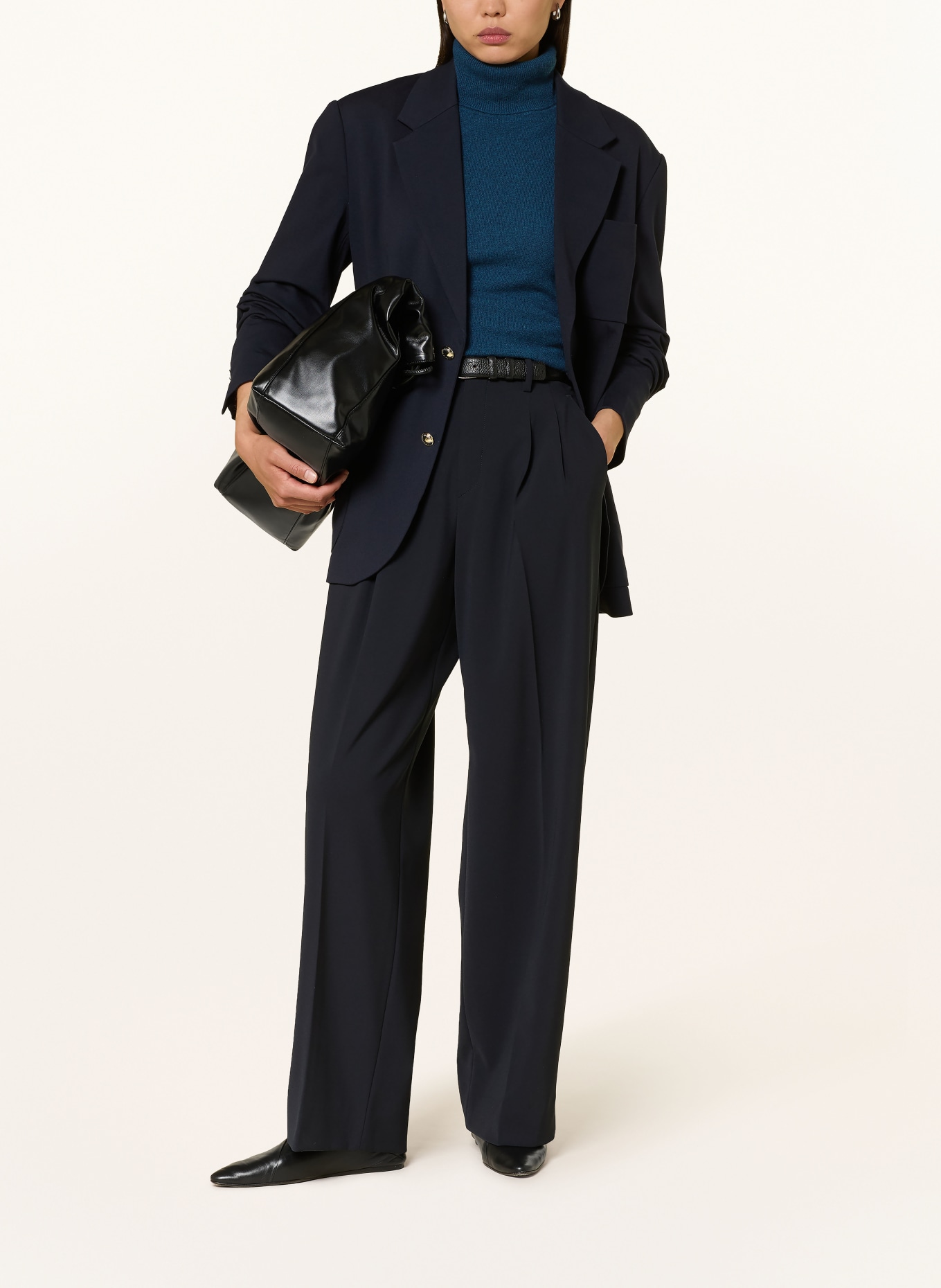 darling harbour Rollkragenpullover aus Cashmere: BLAU