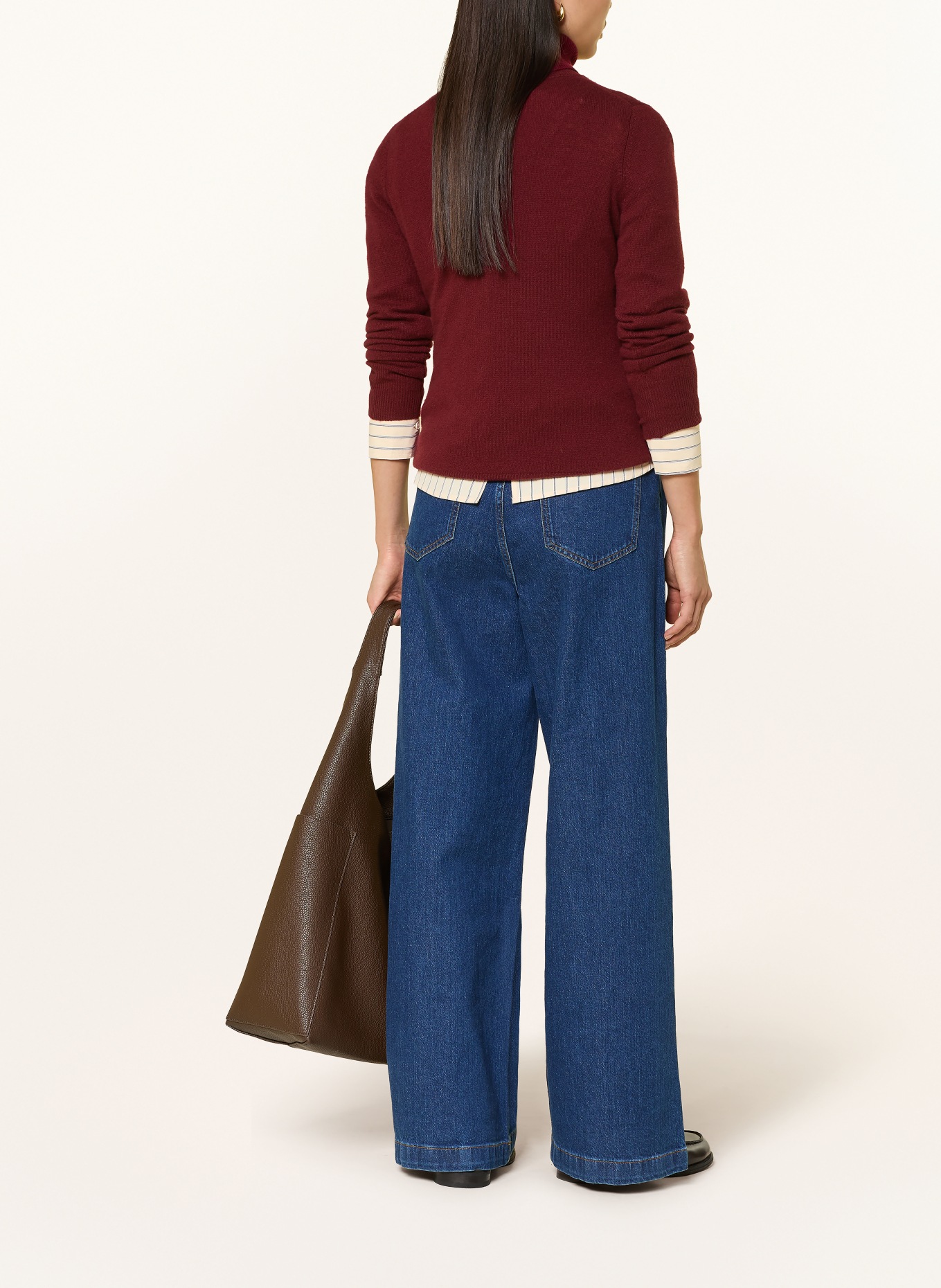 darling harbour Rollkragenpullover aus Cashmere: DUNKELROT