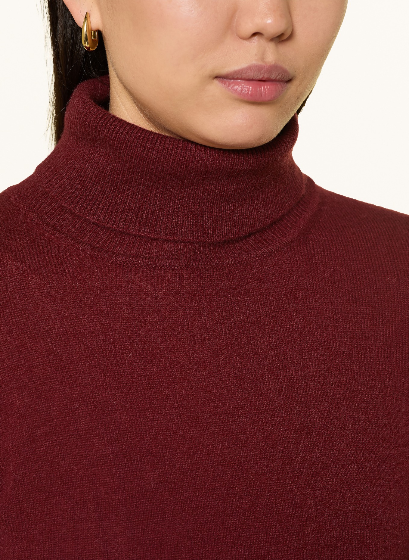 darling harbour Rollkragenpullover aus Cashmere: DUNKELROT