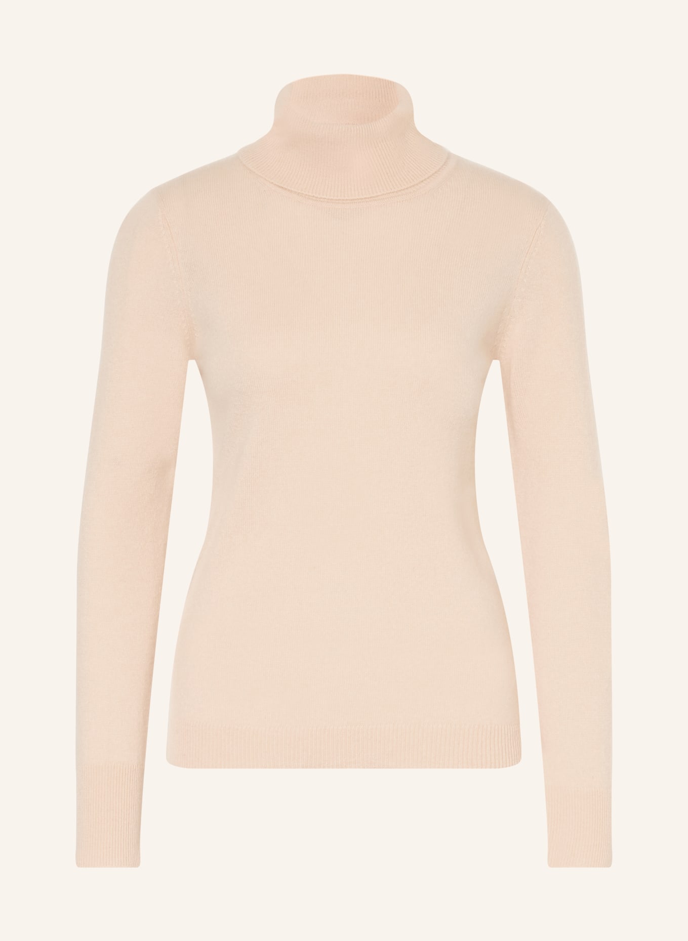 darling harbour Cashmere turtleneck sweater: LIGHT ORANGE