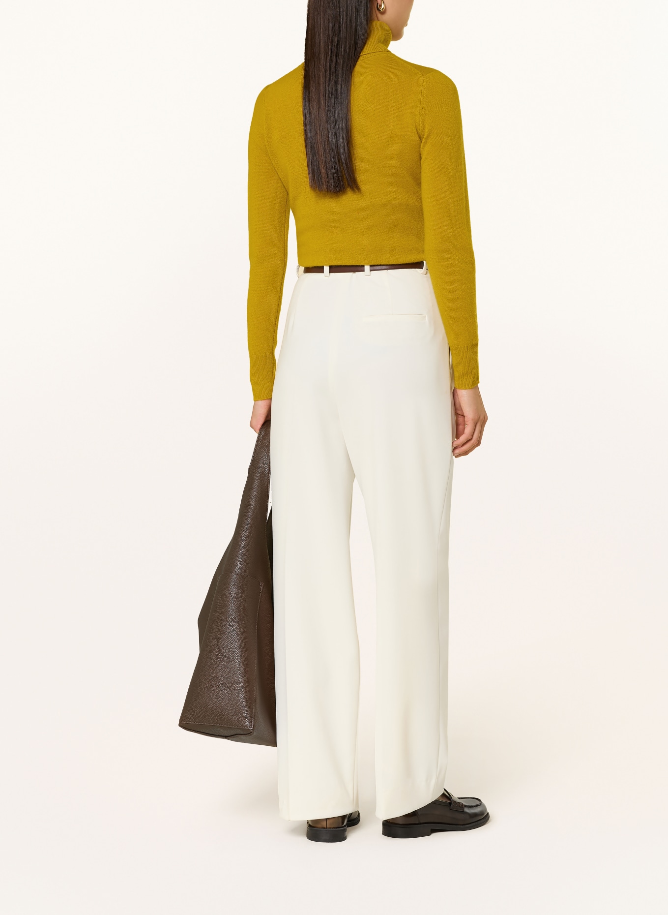 darling harbour Rollkragenpullover aus Cashmere: DUNKELGELB