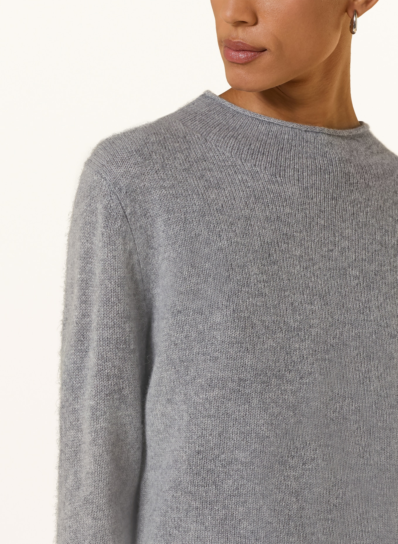 darling harbour Cashmere-Pullover: GREY MELANGE