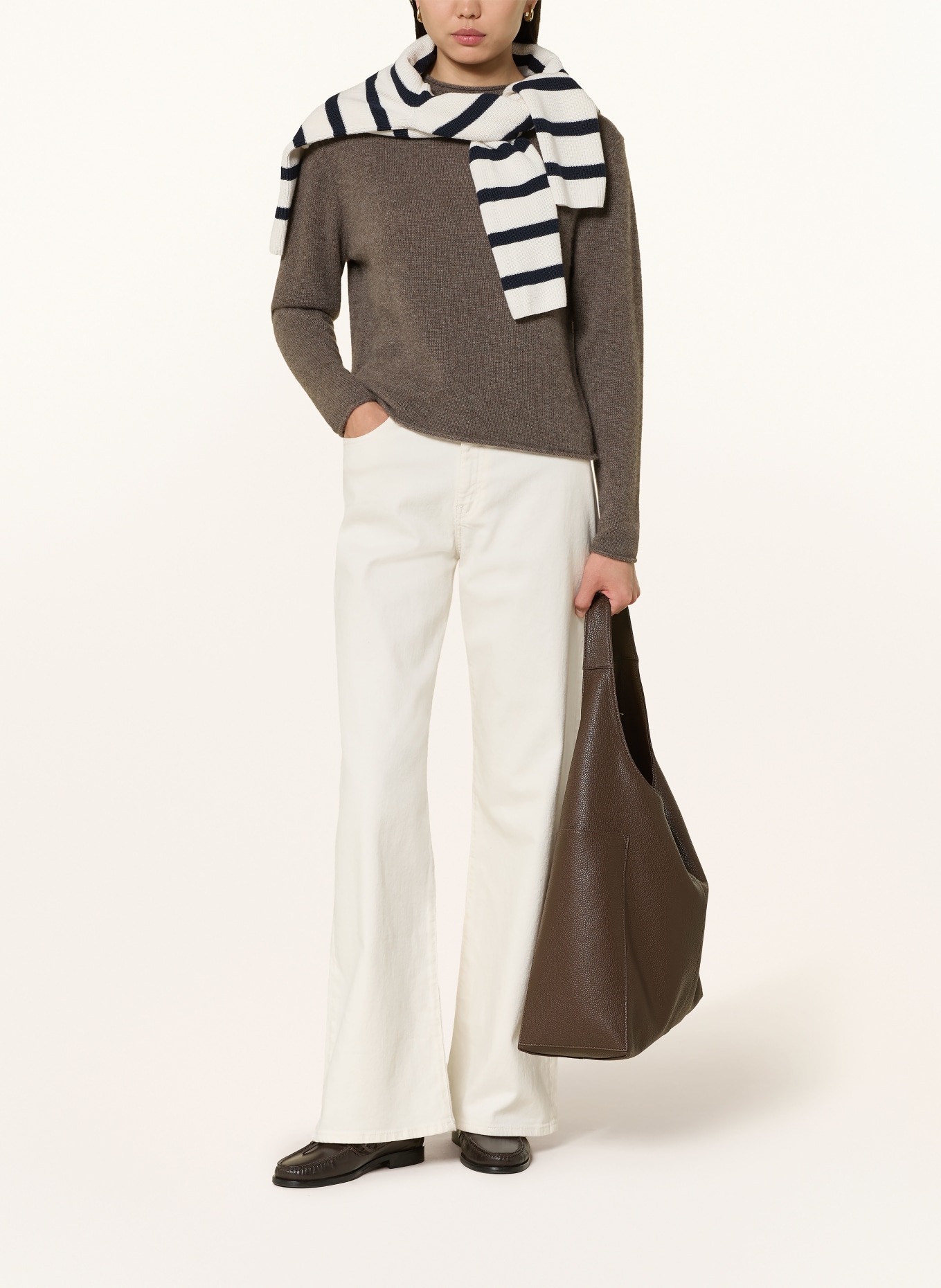darling harbour Cashmere-Pullover: TAUPE