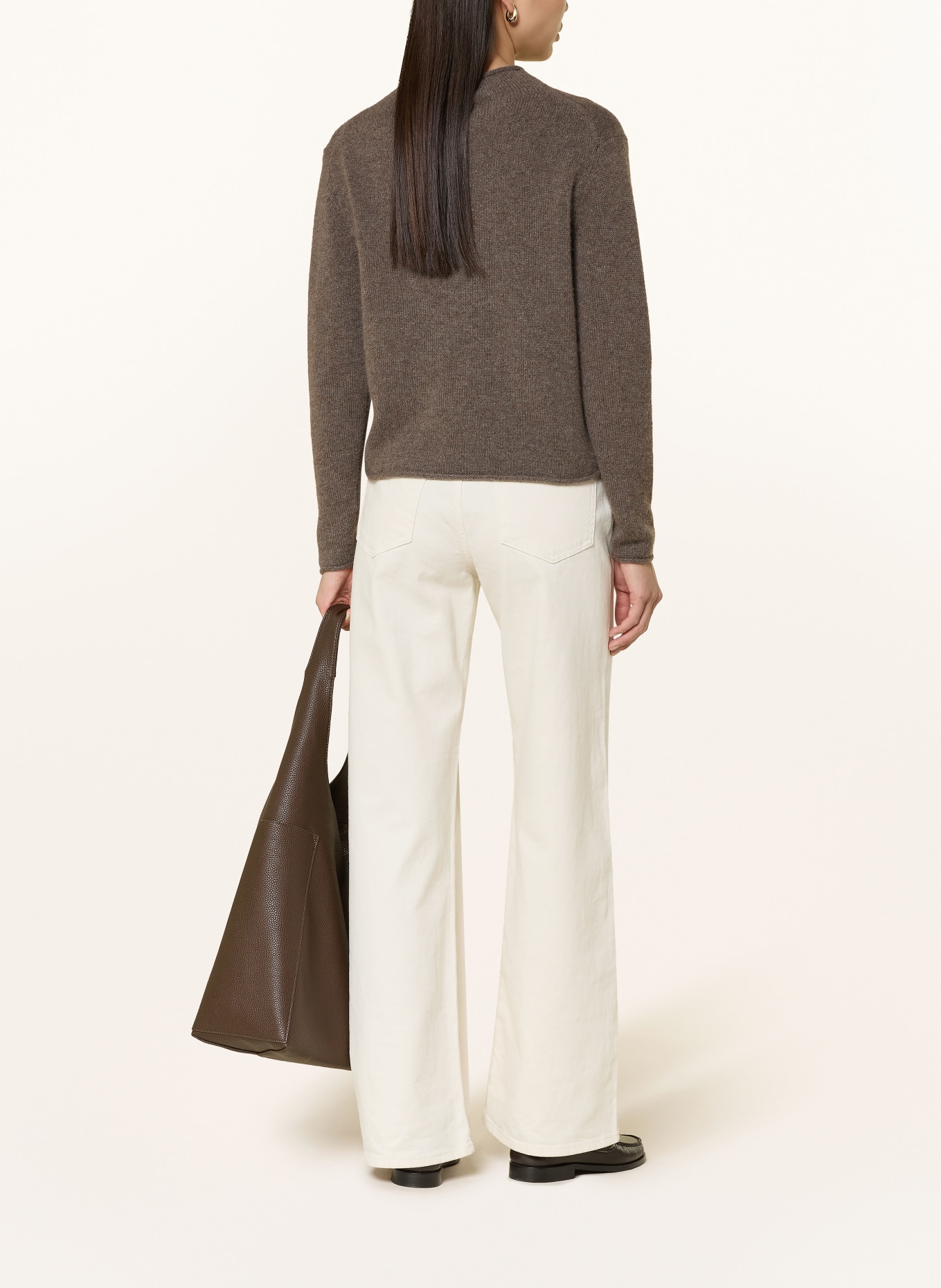 darling harbour Cashmere-Pullover: TAUPE