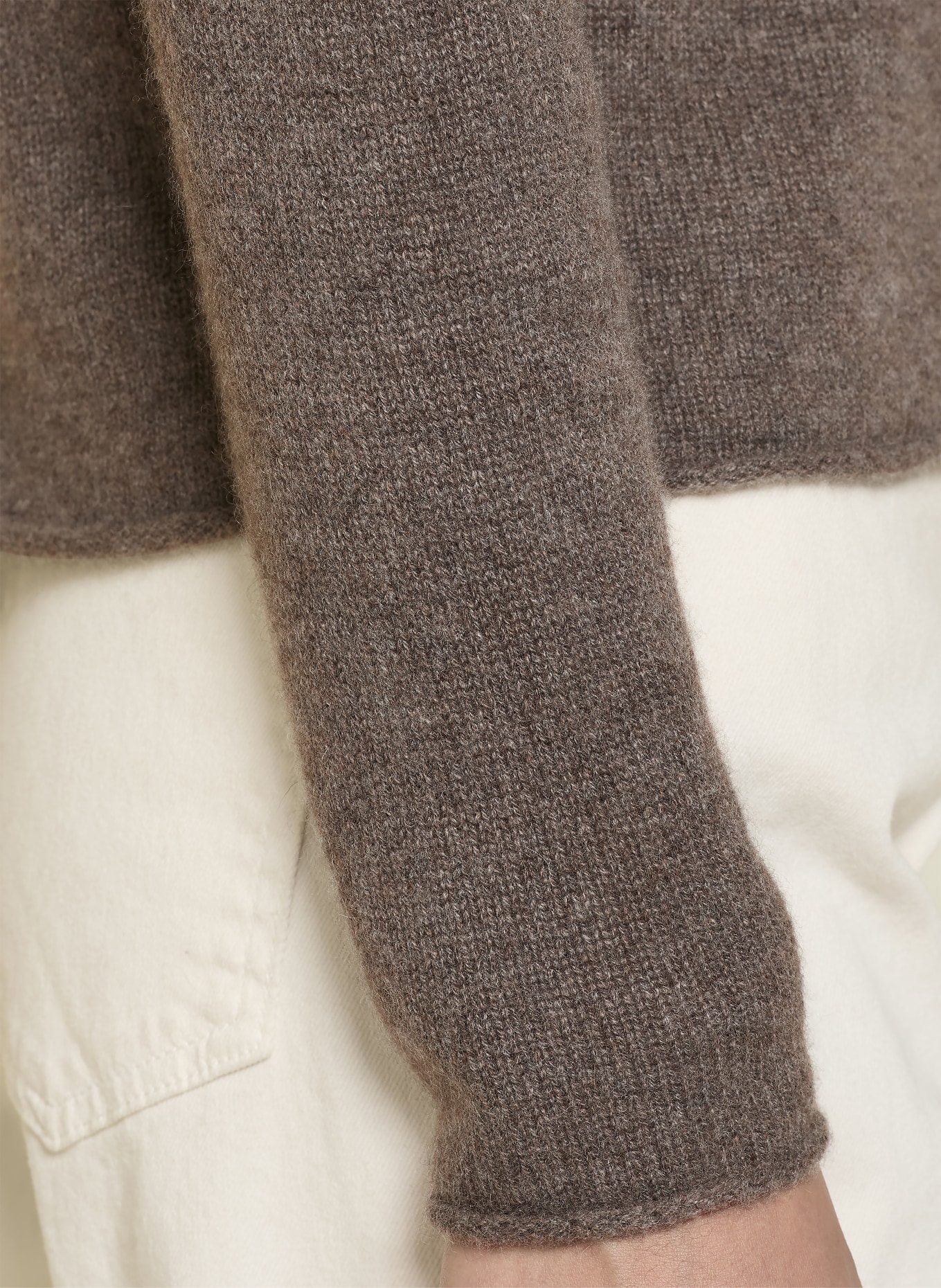 darling harbour Cashmere-Pullover: TAUPE