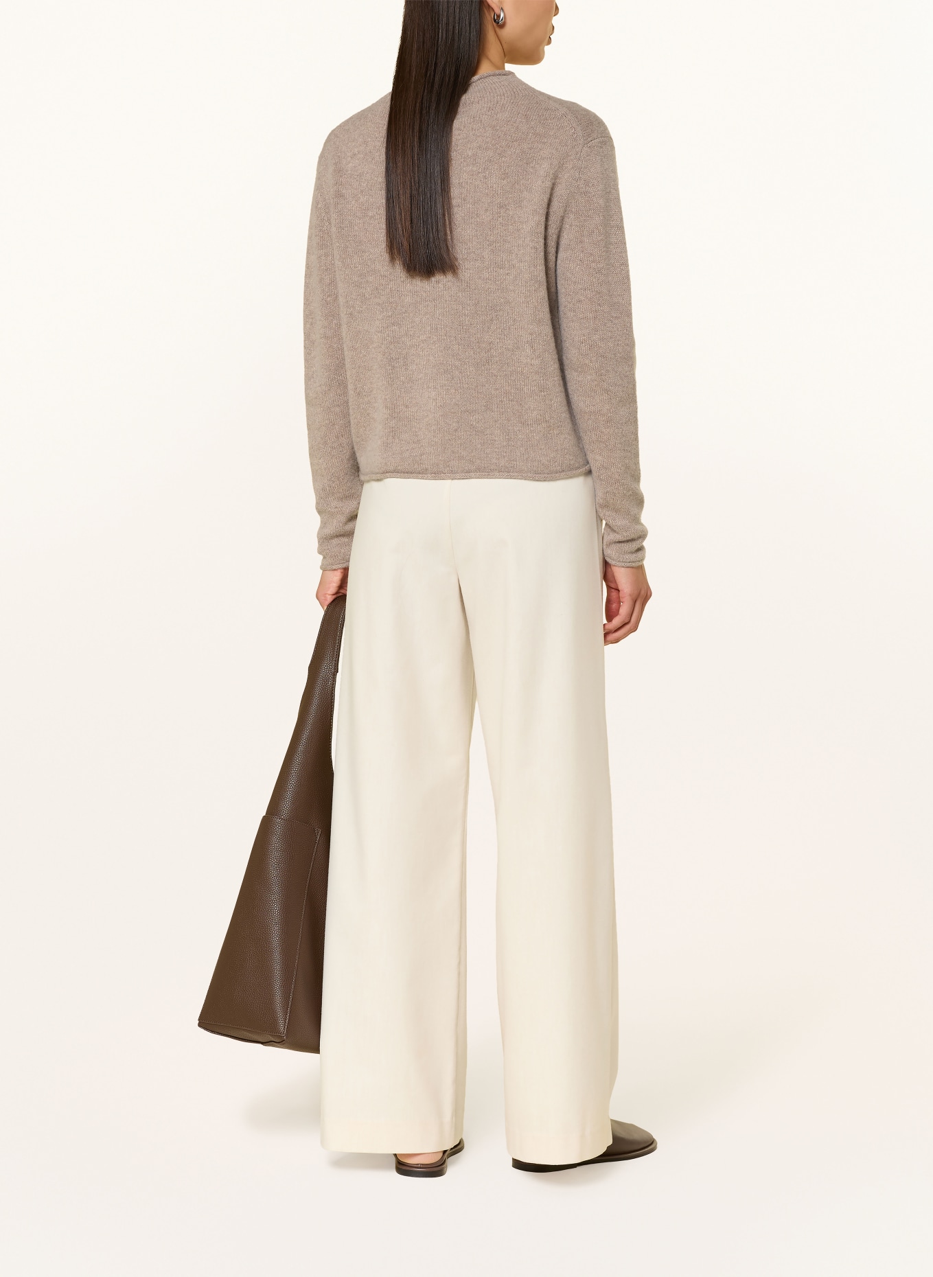 darling harbour Cashmere-Pullover: HELLBRAUN