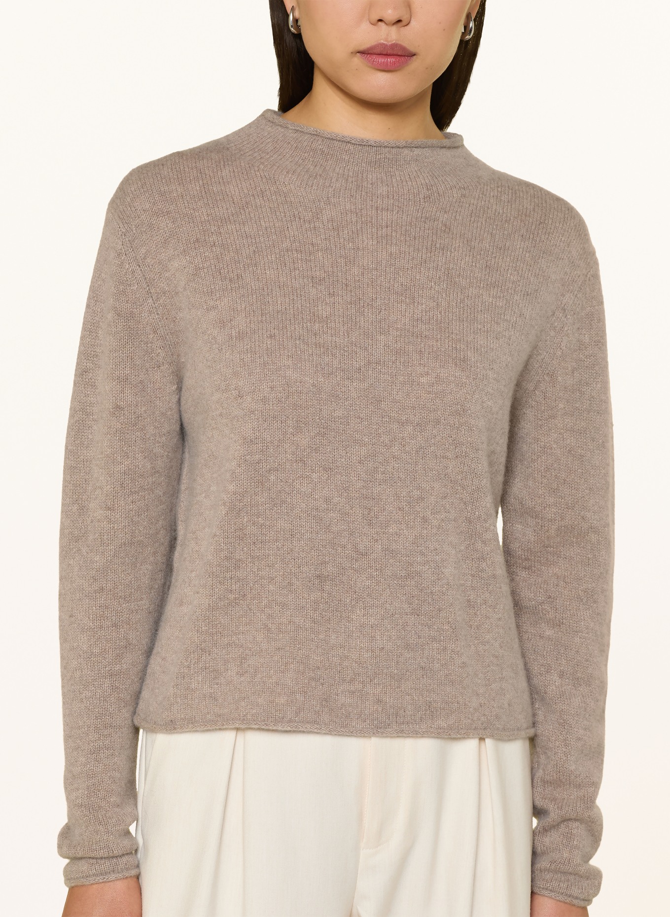 darling harbour Cashmere-Pullover: HELLBRAUN