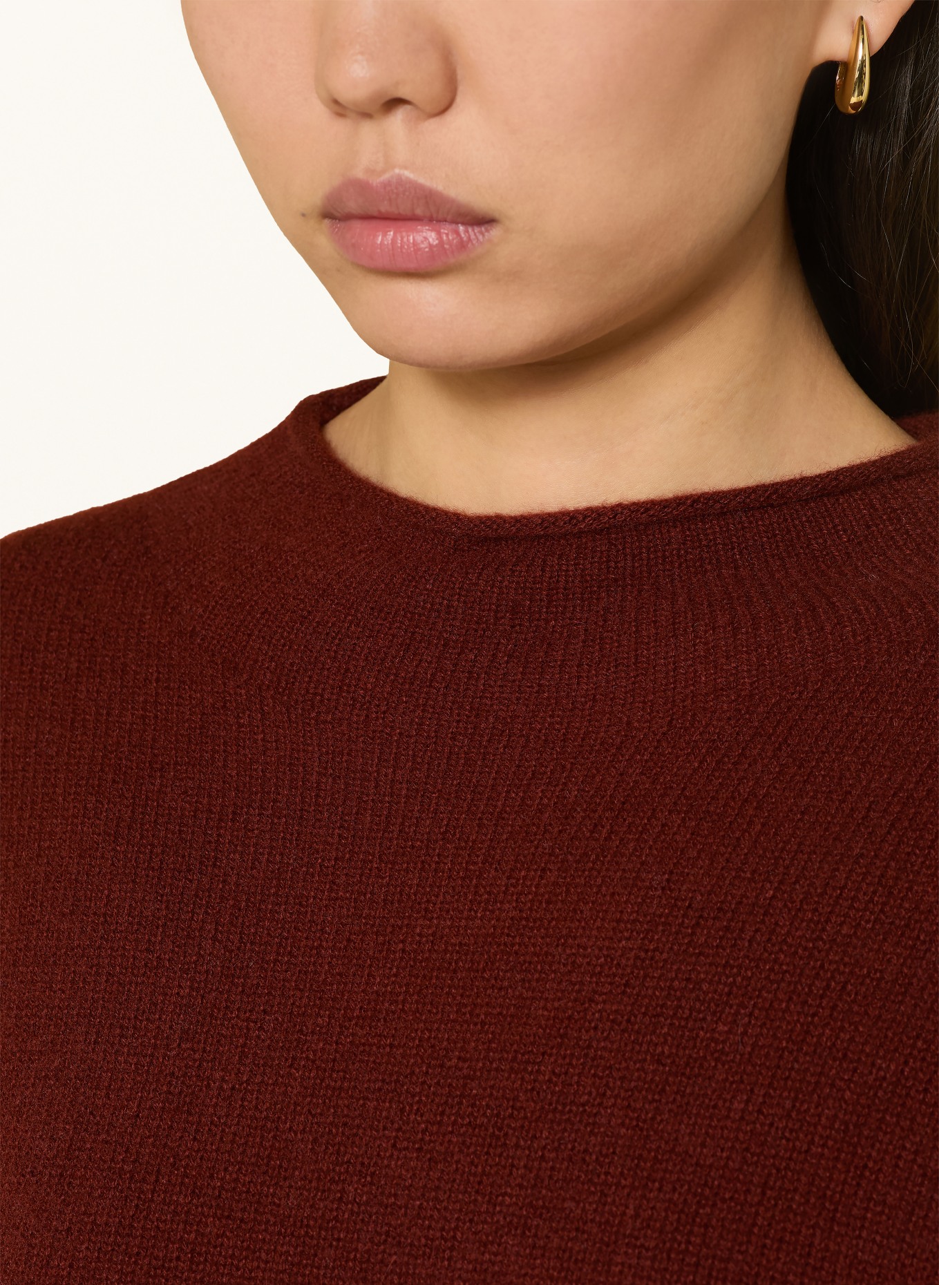 darling harbour Cashmere-Pullover: DUNKELROT