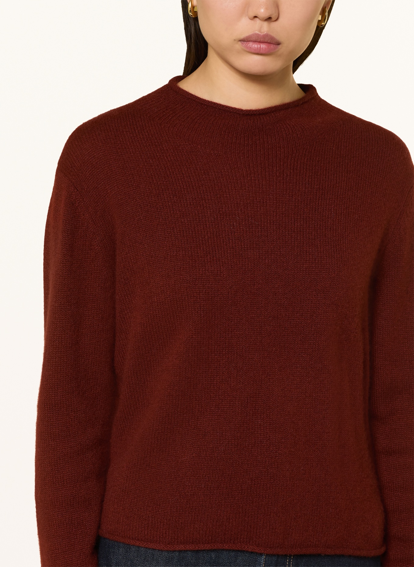 darling harbour Cashmere-Pullover: DUNKELROT