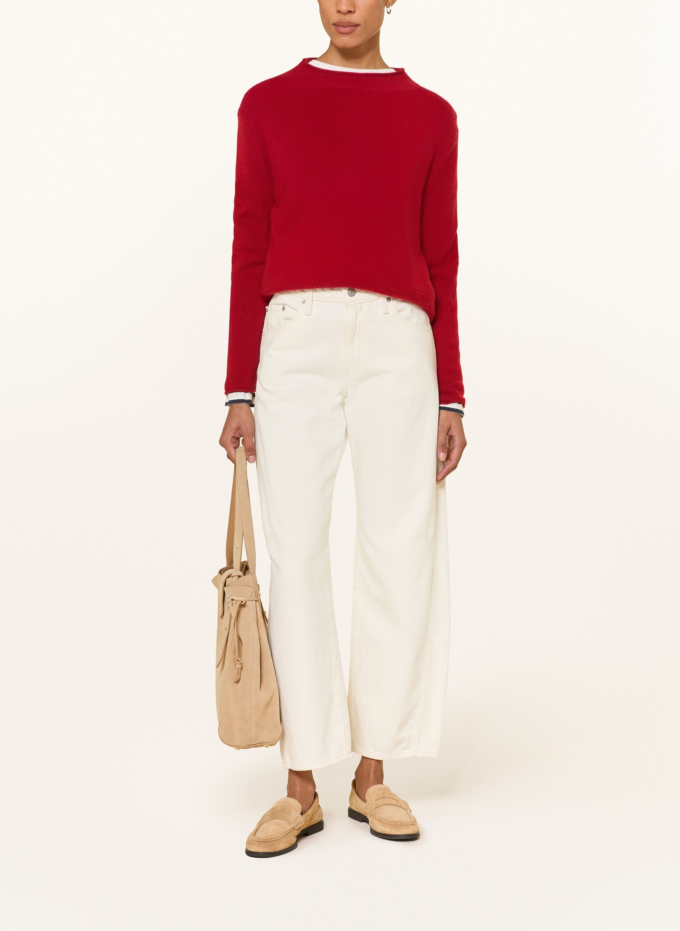 darling harbour Cashmere-Pullover: BRICK RED