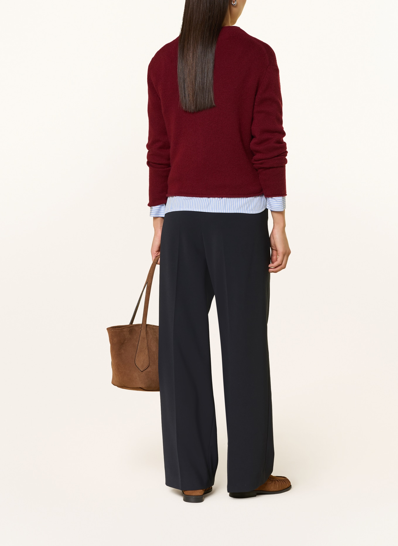 darling harbour Cashmere-Pullover: DUNKELROT