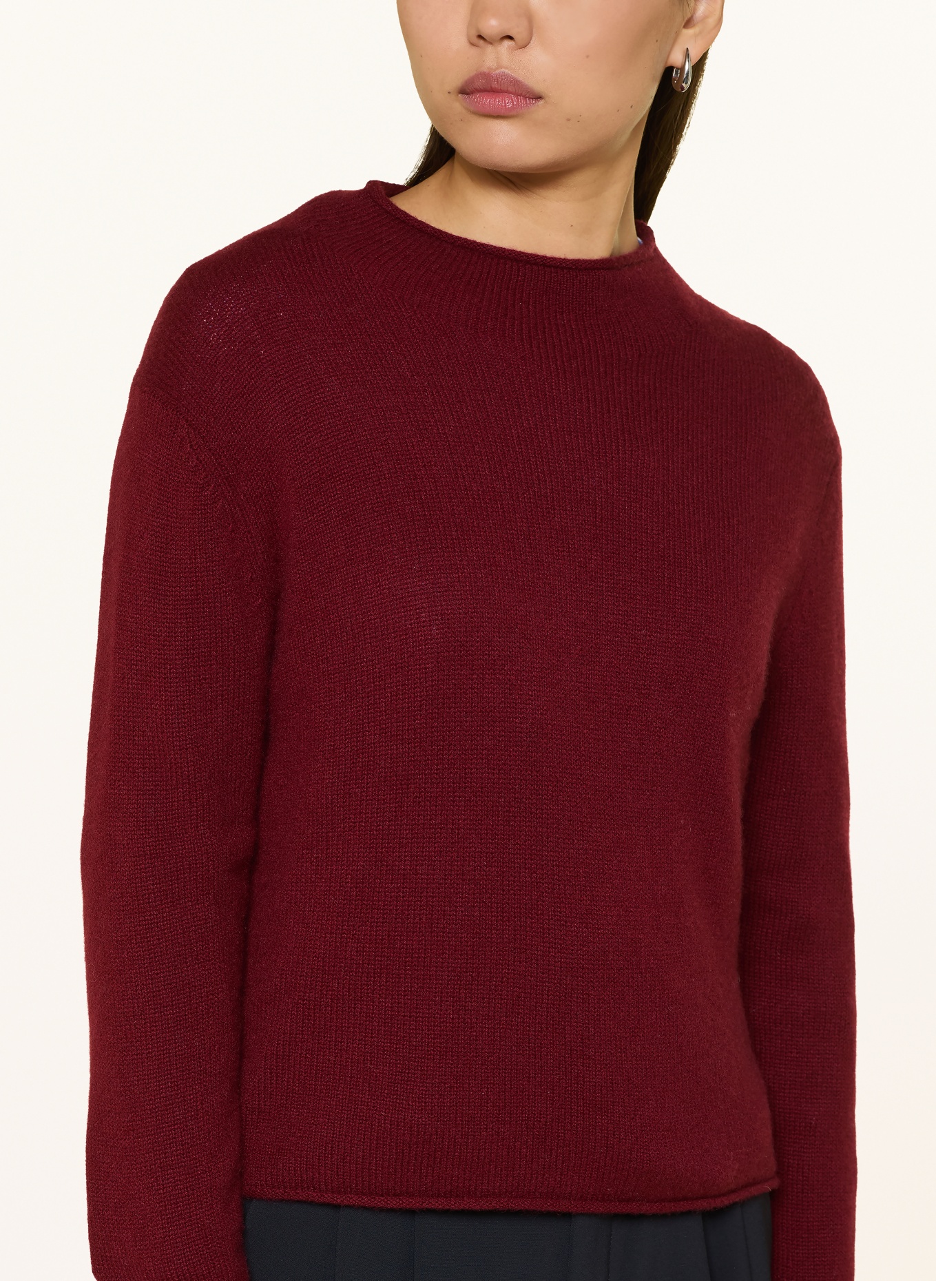 darling harbour Cashmere-Pullover: DUNKELROT