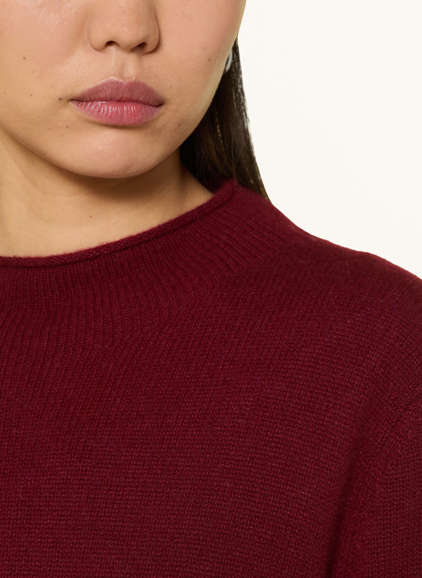 darling harbour Cashmere-Pullover: DUNKELROT