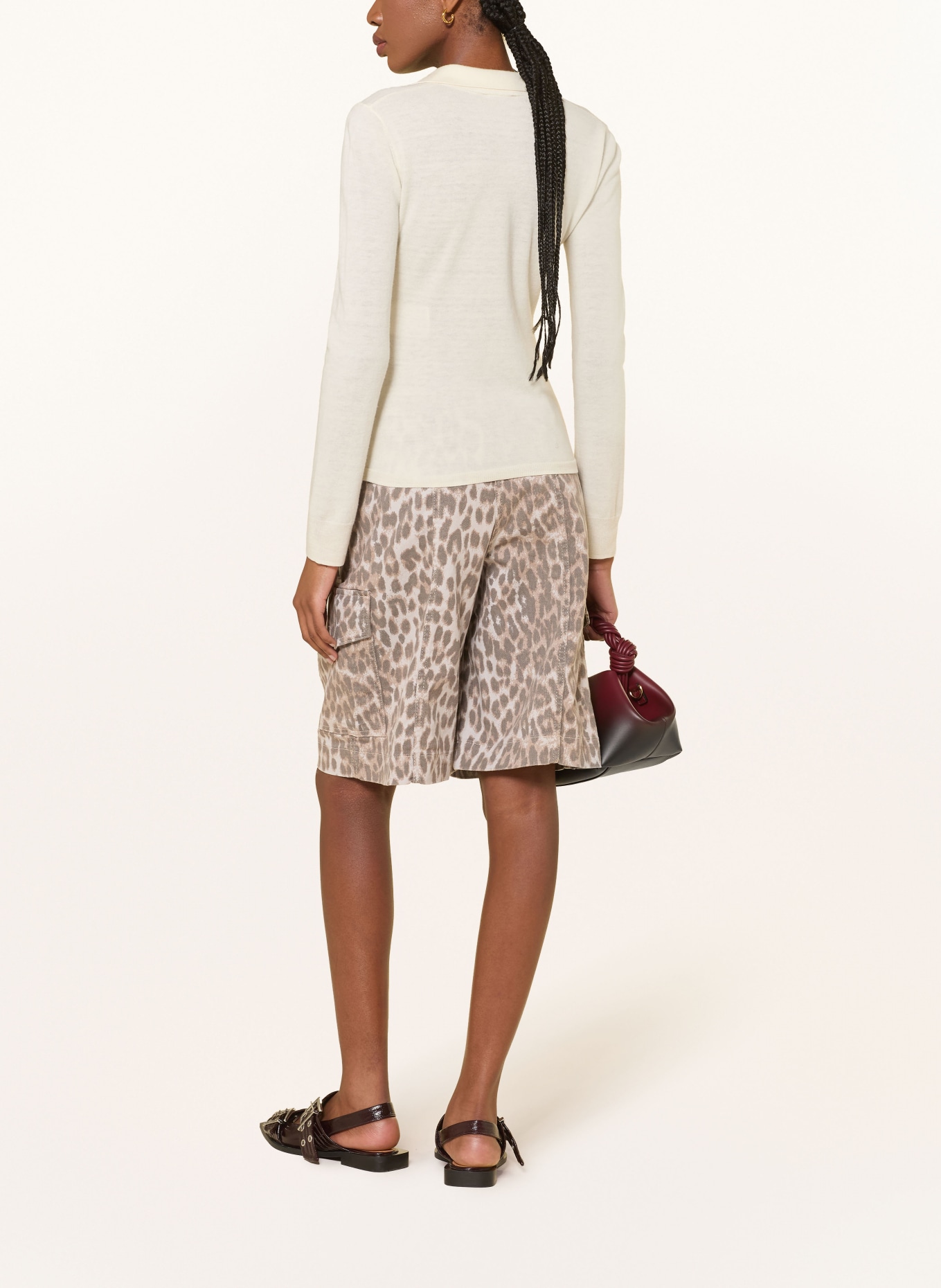 BAUM UND PFERDGARTEN Jeans-Bermudas NEETO: C8224 Leopard Corduroy Mix