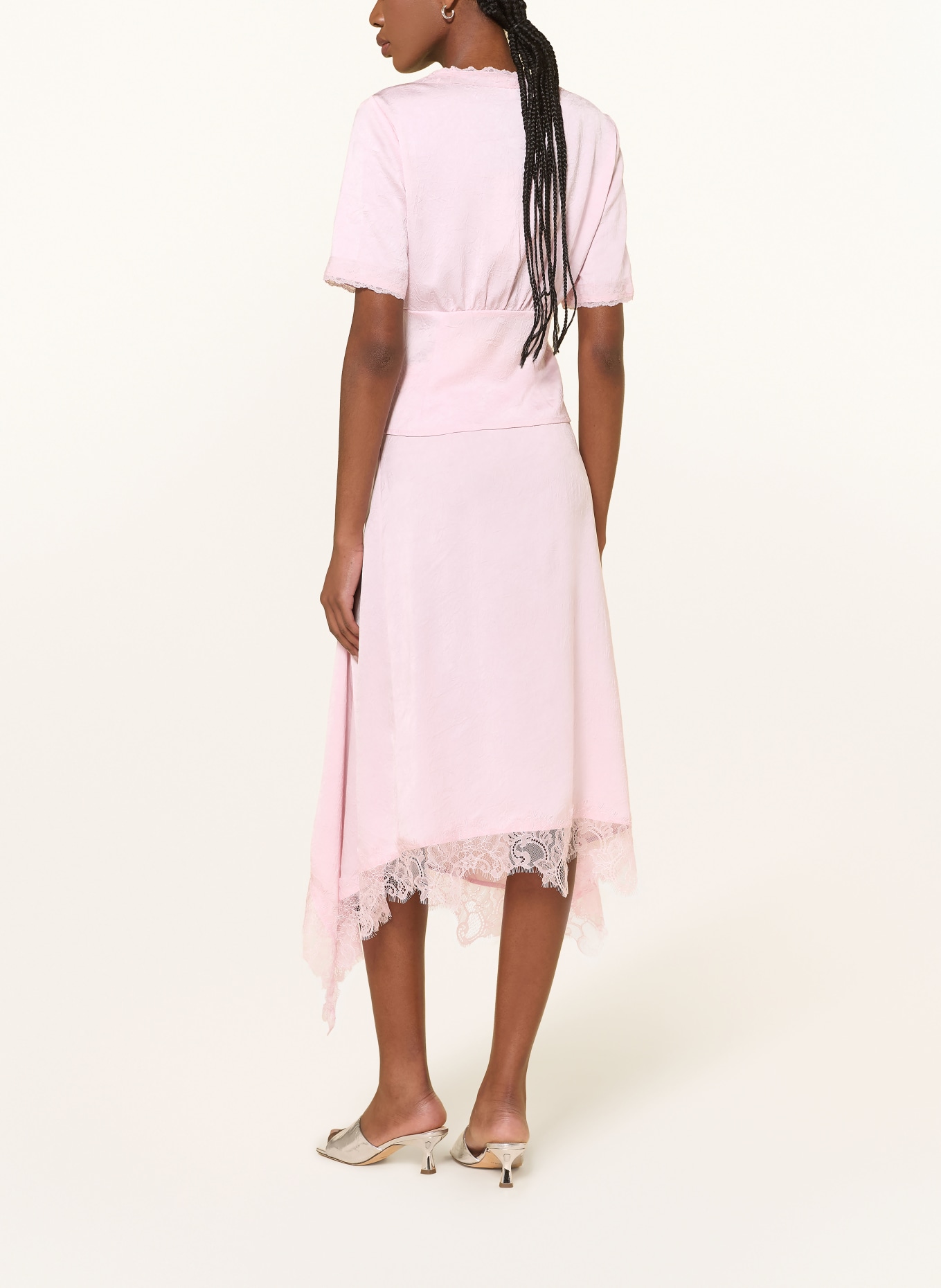 BAUM UND PFERDGARTEN Rock SOPHIE mit Spitze: HELLROSA