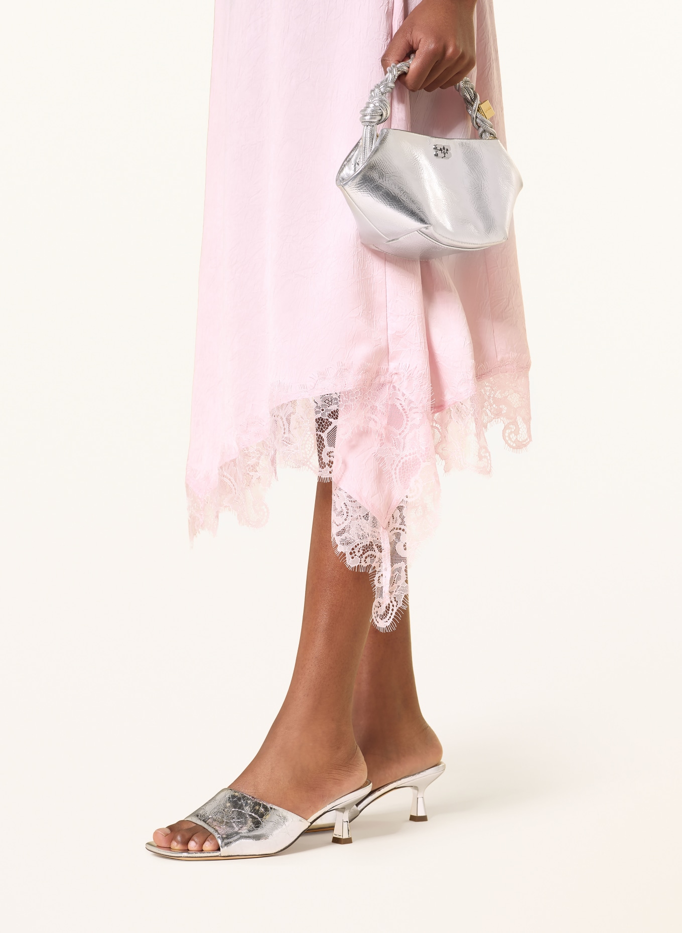 BAUM UND PFERDGARTEN Rock SOPHIE mit Spitze: HELLROSA