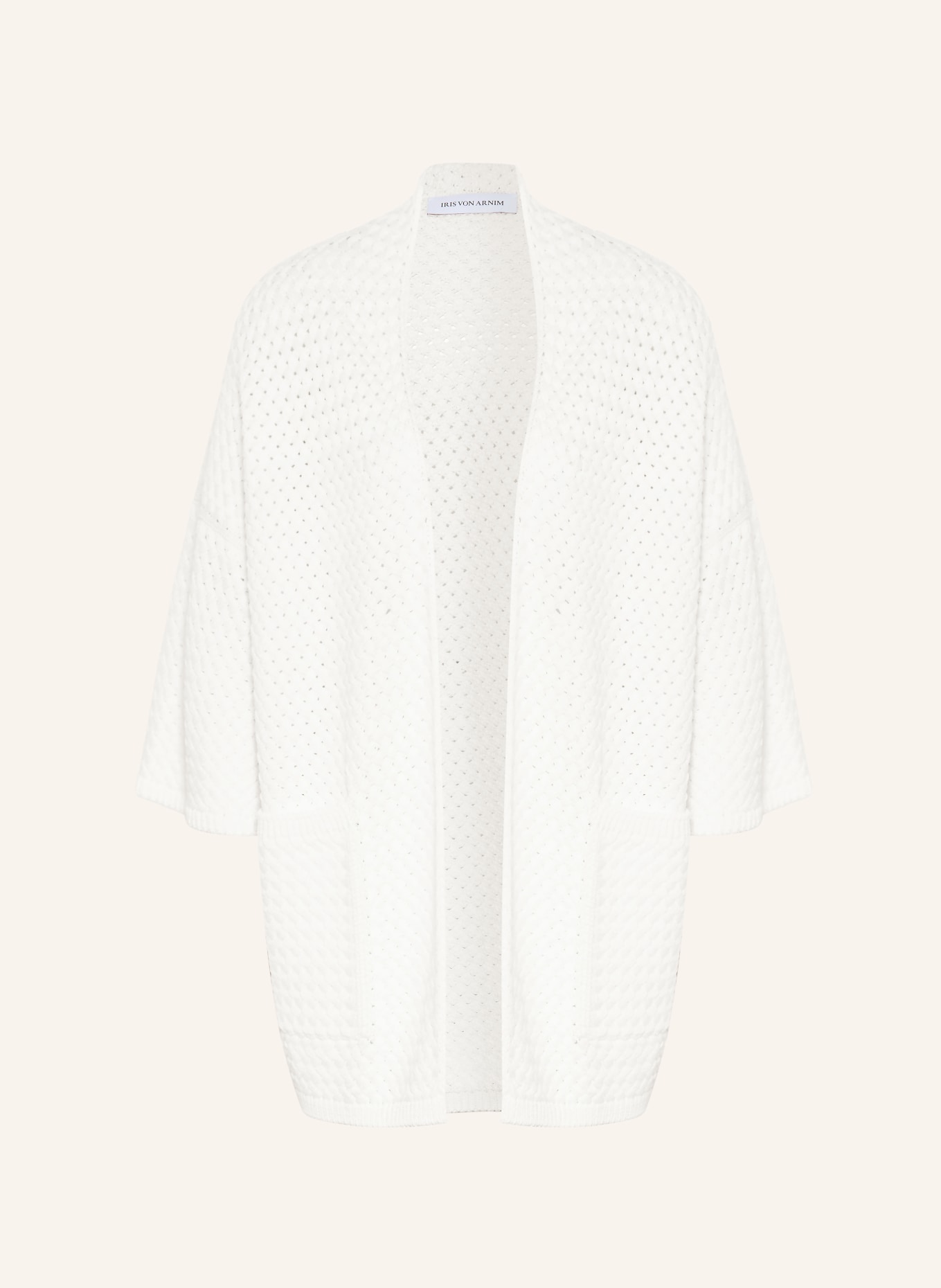 IRIS von ARNIM Knit cover with 3/4 sleeves: ECRU