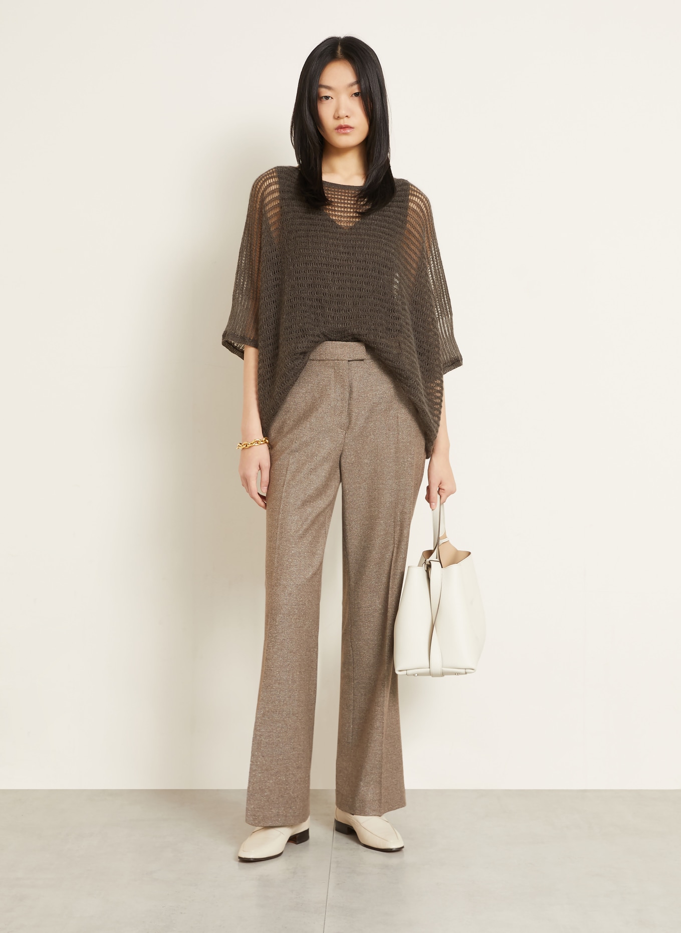 IRIS von ARNIM Pletené tričko MIREVA: ČERNOŠEDÁ