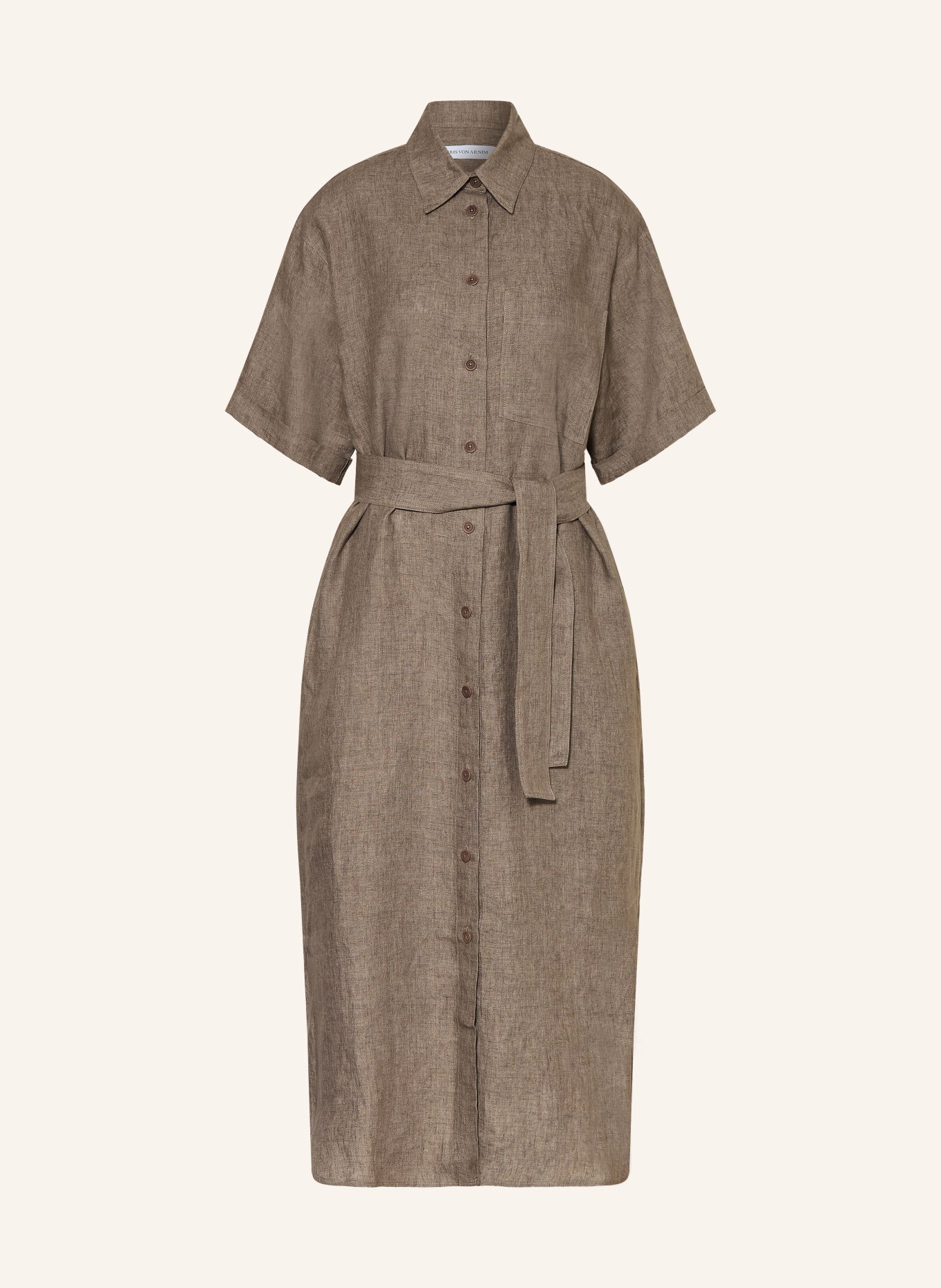 IRIS von ARNIM Lněné šaty SANTALUZ: ČERNOŠEDÁ