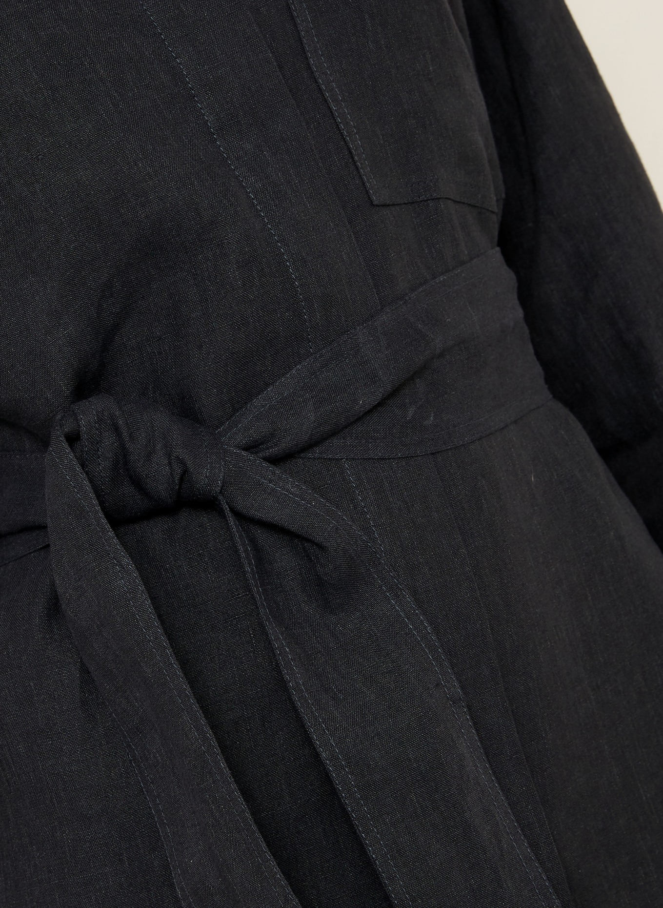 IRIS von ARNIM Hemdblusenkleid SAMOS aus Leinen: SCHWARZ
