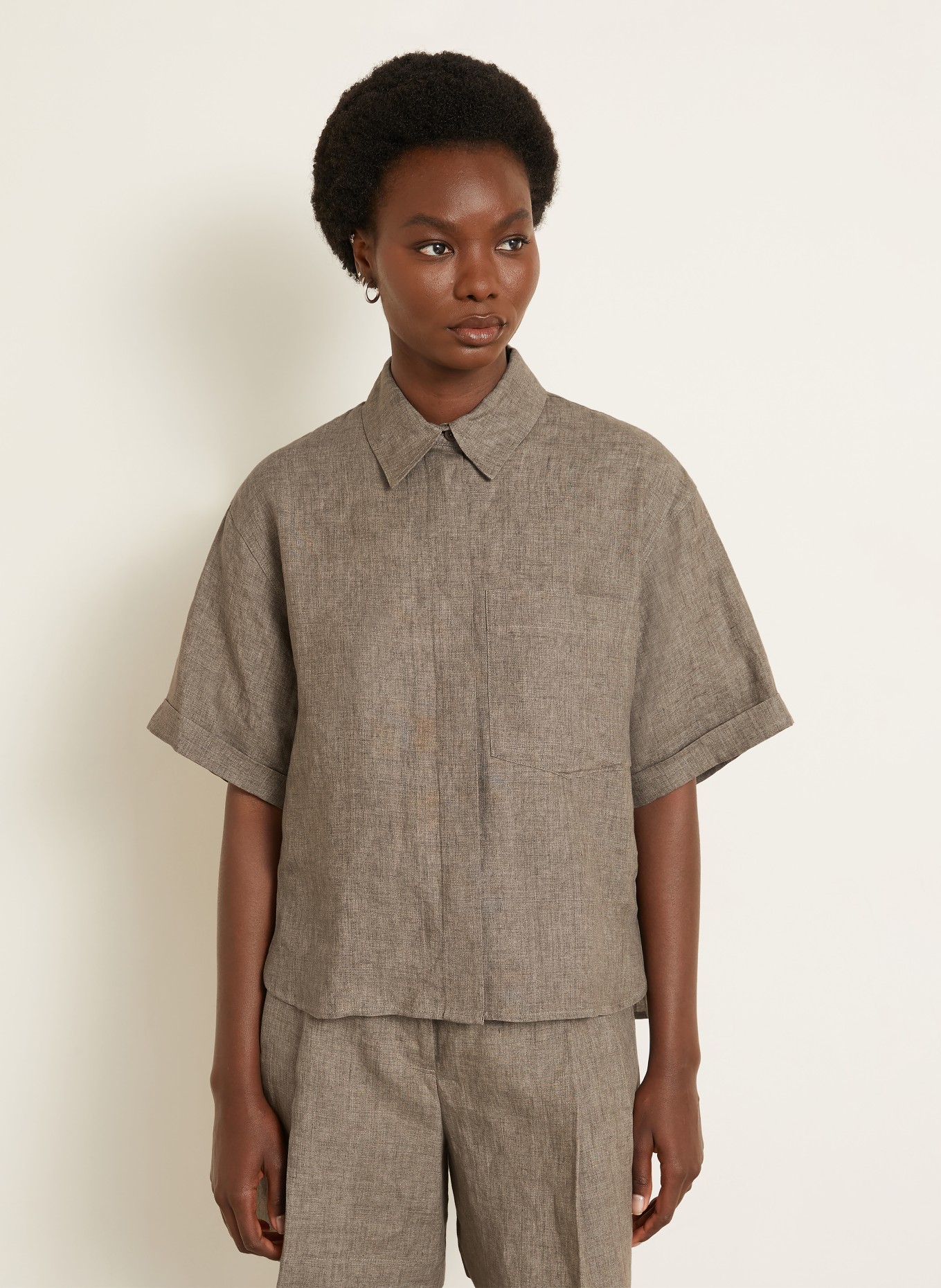 IRIS von ARNIM Hemdbluse SARDINIA: TAUPE