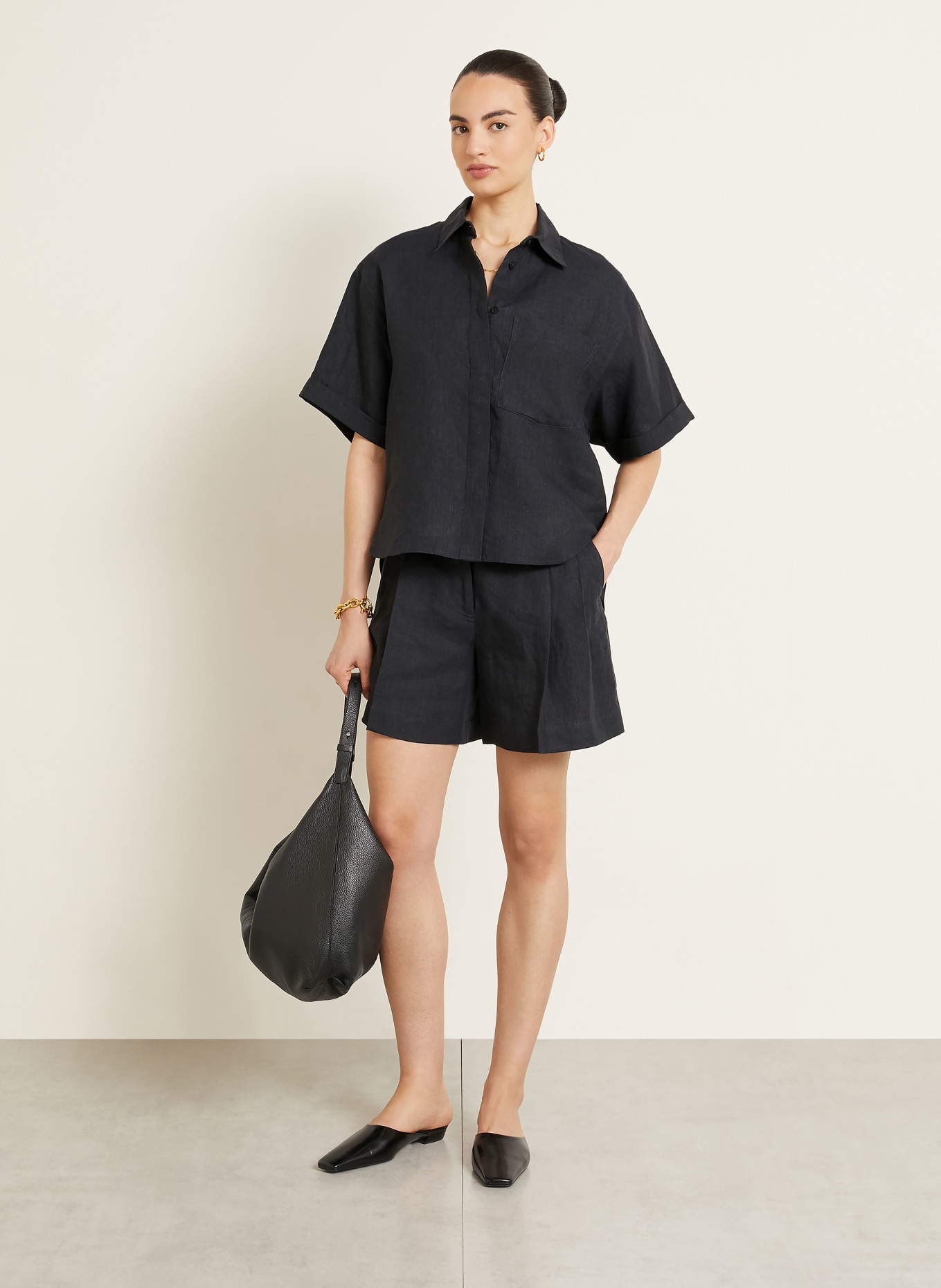 IRIS von ARNIM Hemdbluse SARDINIA: SCHWARZ