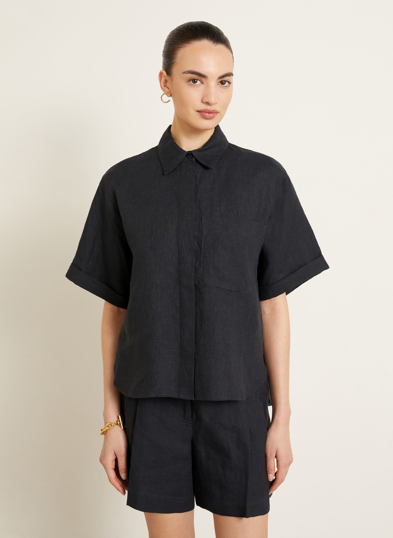 IRIS von ARNIM Hemdbluse SARDINIA: SCHWARZ