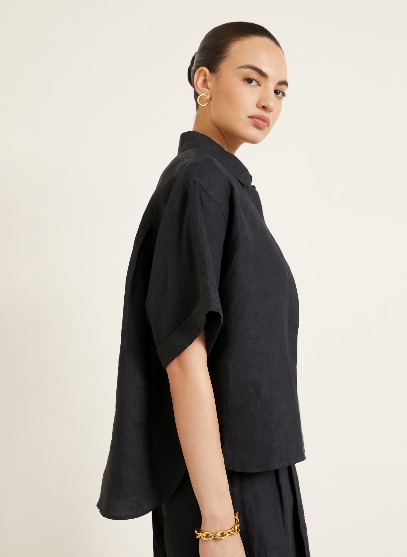 IRIS von ARNIM Hemdbluse SARDINIA: SCHWARZ