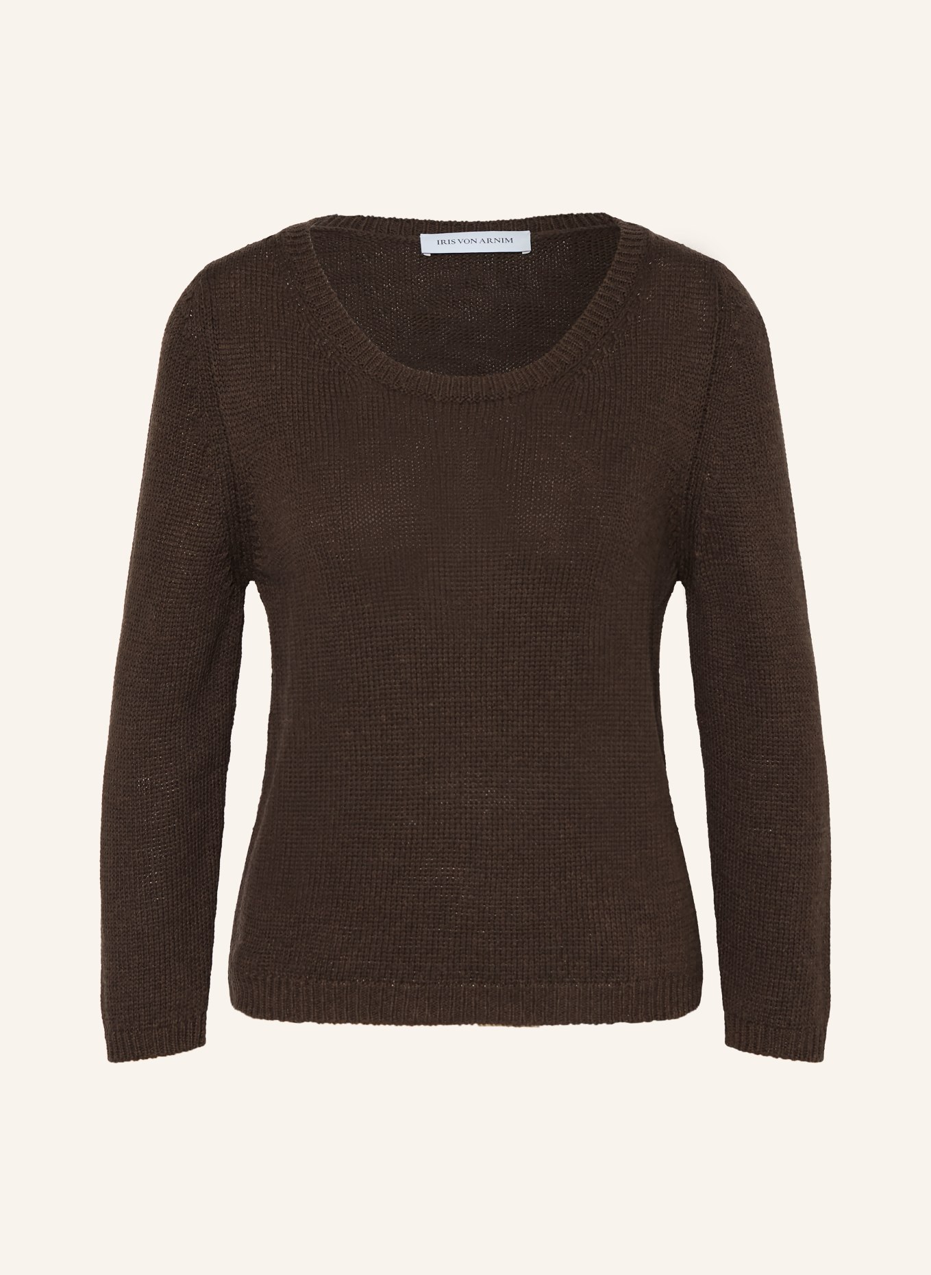 IRIS von ARNIM Pullover DILIA mit Seide und Leinen: DUNKELBRAUN