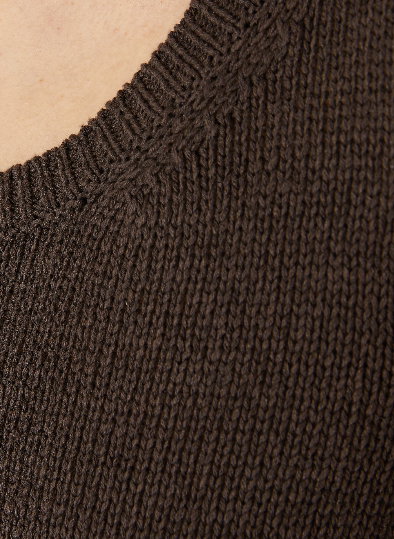 IRIS von ARNIM Pullover DILIA mit Seide und Leinen: DUNKELBRAUN