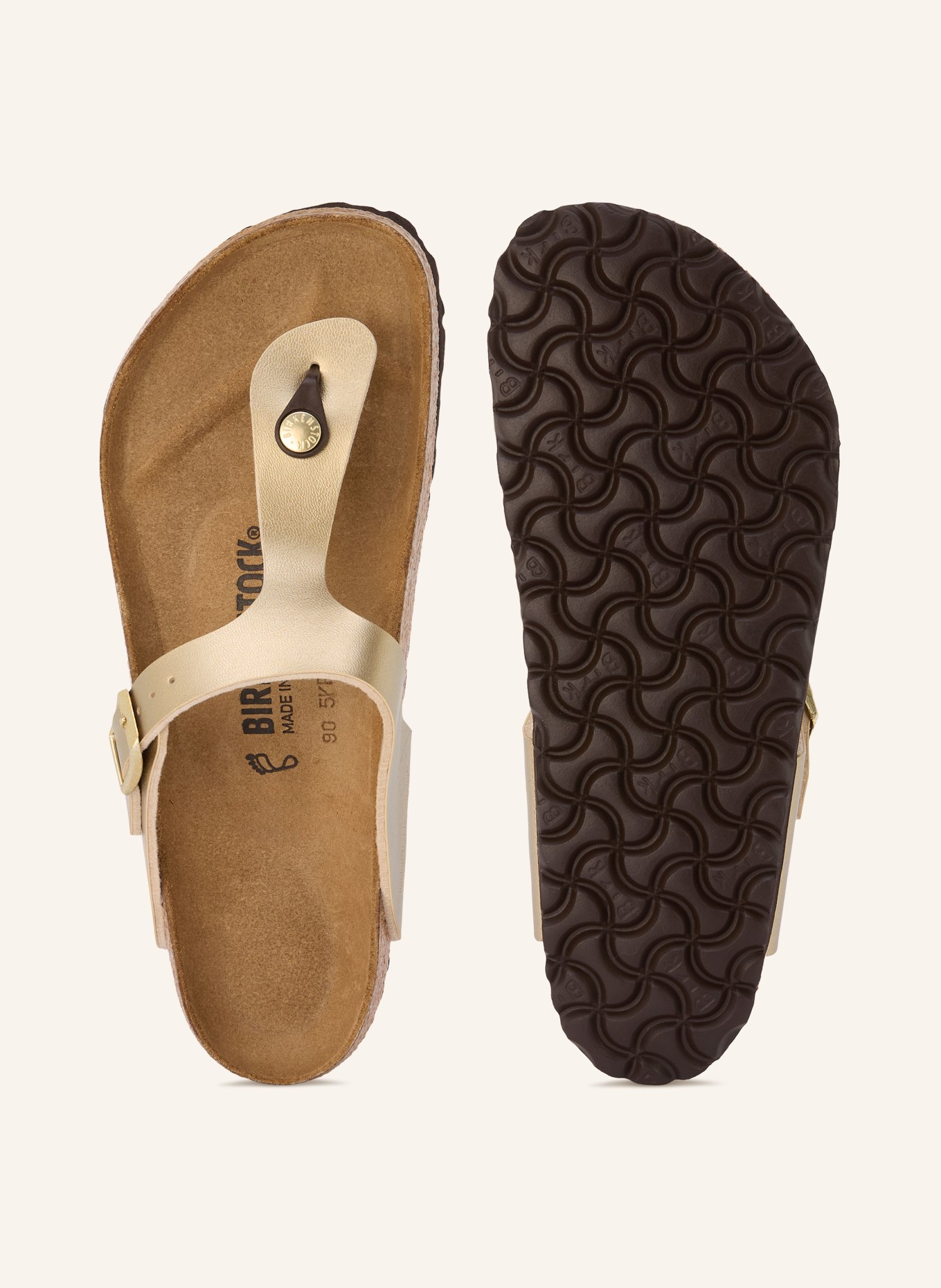 BIRKENSTOCK Chaussures à orteils séparés GIZEH BIRKO-FLOR: OR