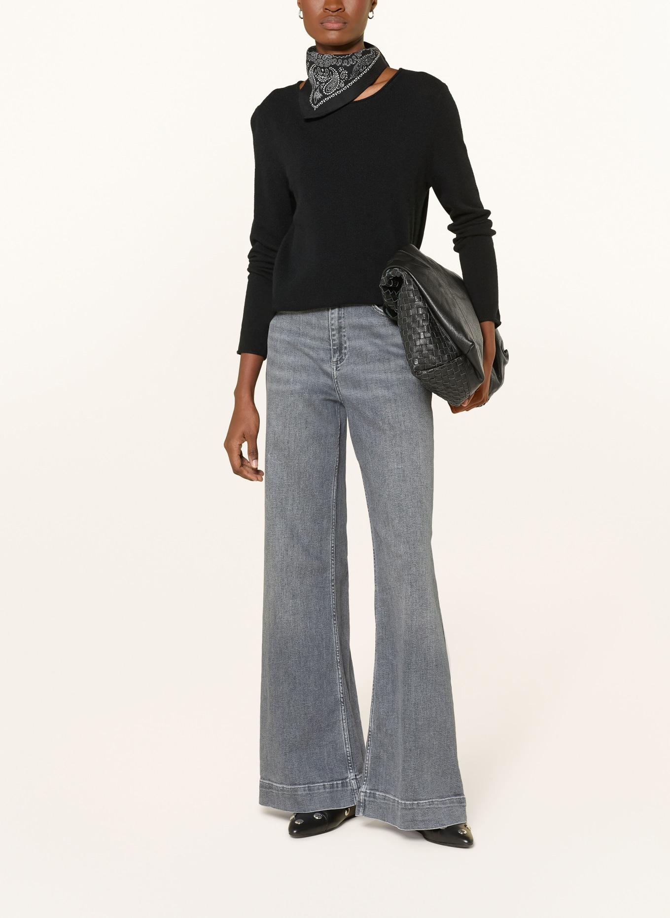 darling harbour Cashmere-Pullover: BLACK