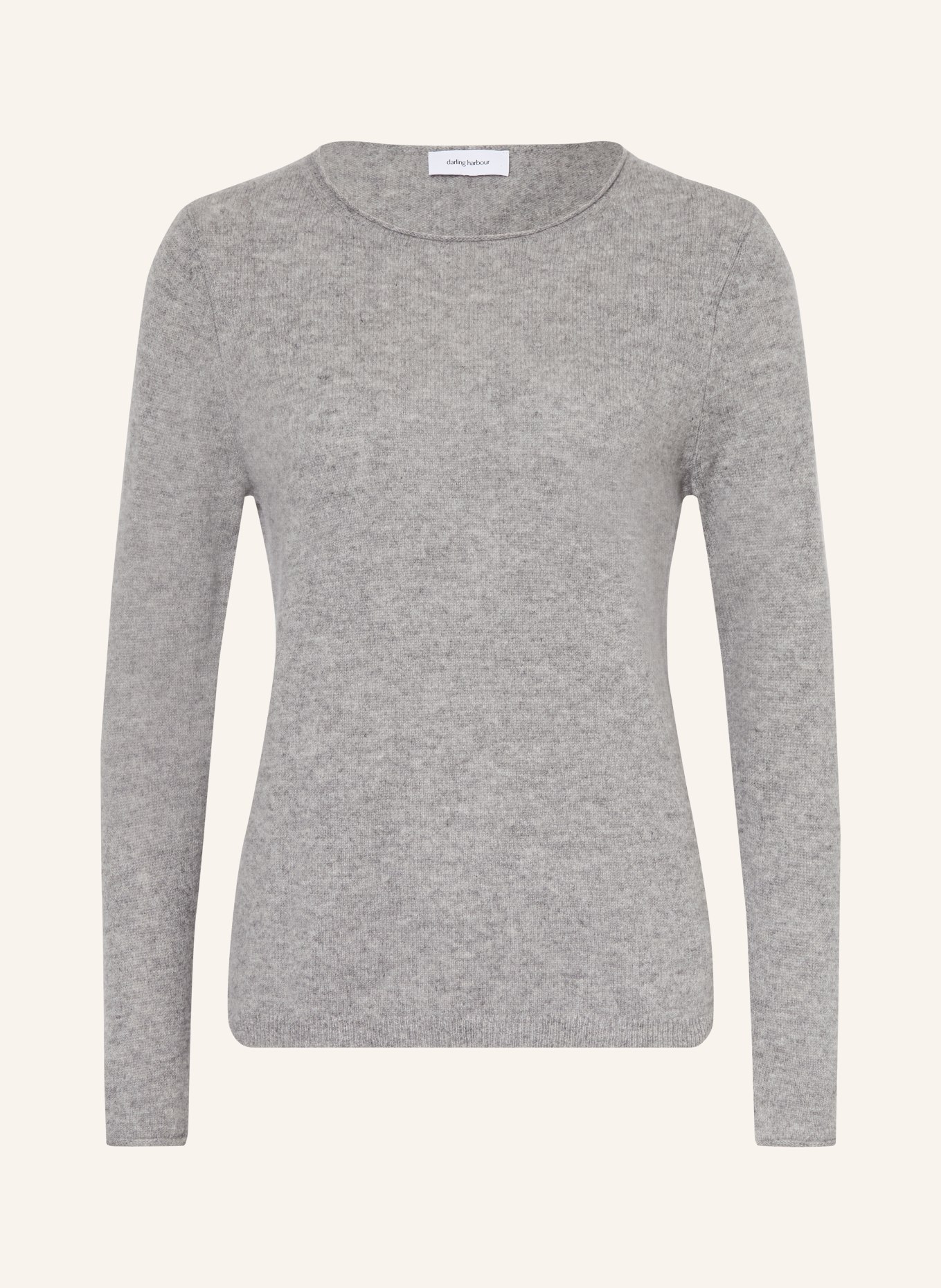 darling harbour Cashmere-Pullover: GREY MELANGE