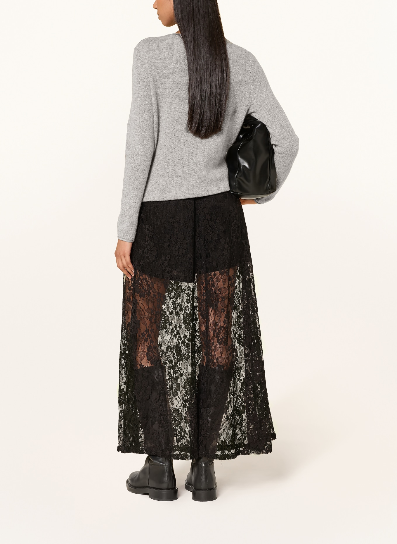 darling harbour Cashmere-Pullover: GREY MELANGE